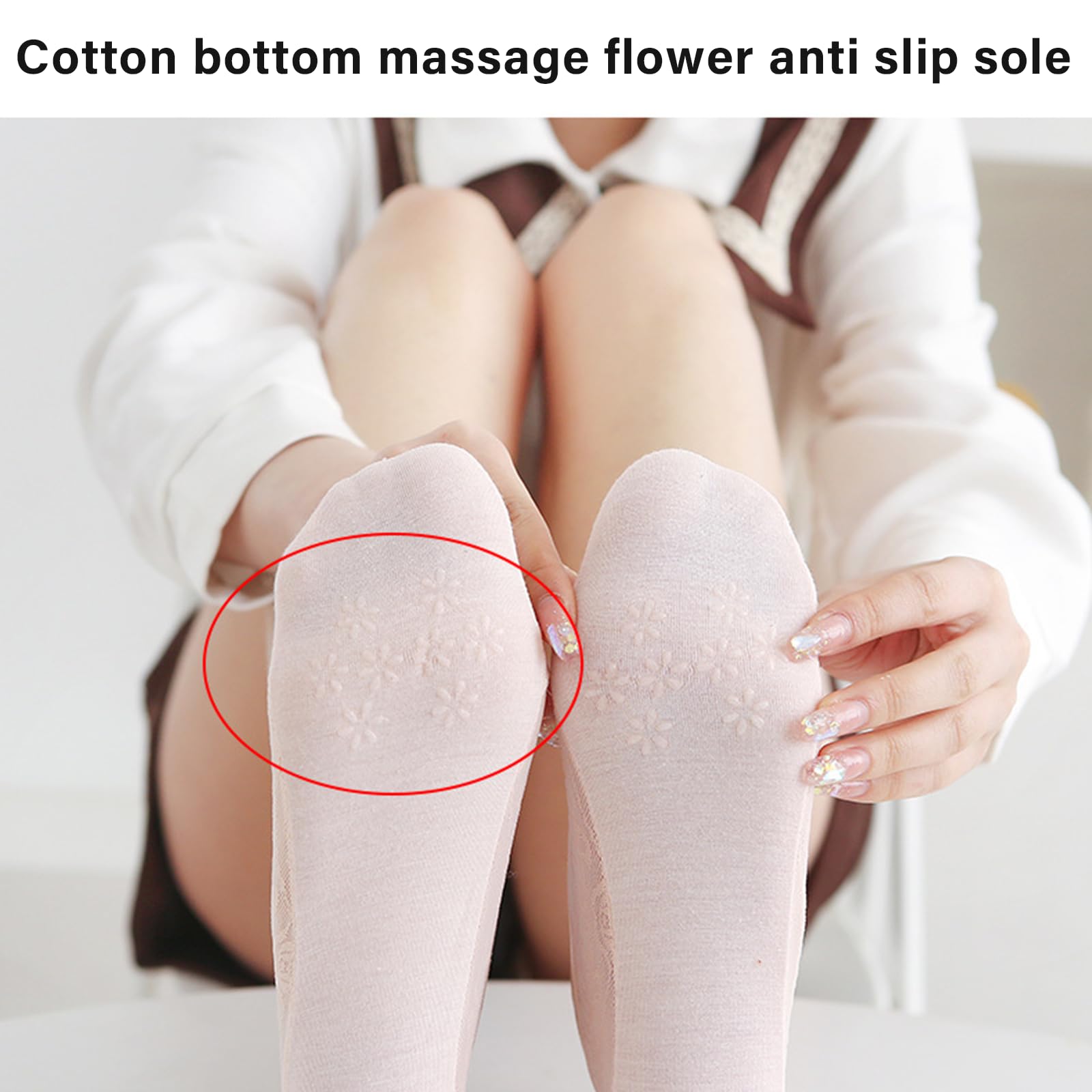 Lace No Show Socks for Women - 5 Pairs Breathable Non-Slip Boat Liners | Comfortable Invisible Socks for Flats, Loafers & Sneakers | Perfect for Work, Travel & Everyday Wear