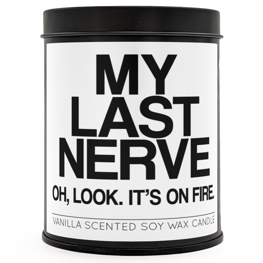 My Last Nerve Scented Candle - Relaxing Aromatherapy Soy Wax Candle for Stress Relief, Home Decor & Gift - Perfect for Meditation, Yoga & Bedroom Ambiance
