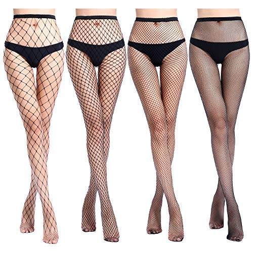 4 Pairs Black Fishnet Tight