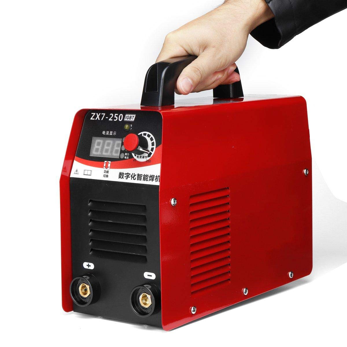 ZX7-250 220V 10-250A IGBT Inverter Stick Welder with LCD Digital Display - Portable Arc Welding Machine for Home DIY, Metal Repair & Construction Projects