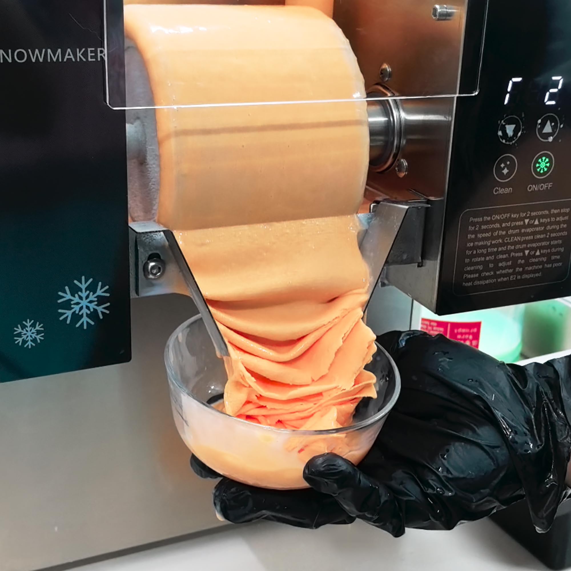 Yovtekc 80KG/24H Commercial Snowflake Ice Maker Machine - Stainless Steel Adjustable Speed Ice Shaver for Snack Bars, Restaurants & Bubble Tea Shops - Perfect for Smoothies, Cocktails and Frozen Desserts