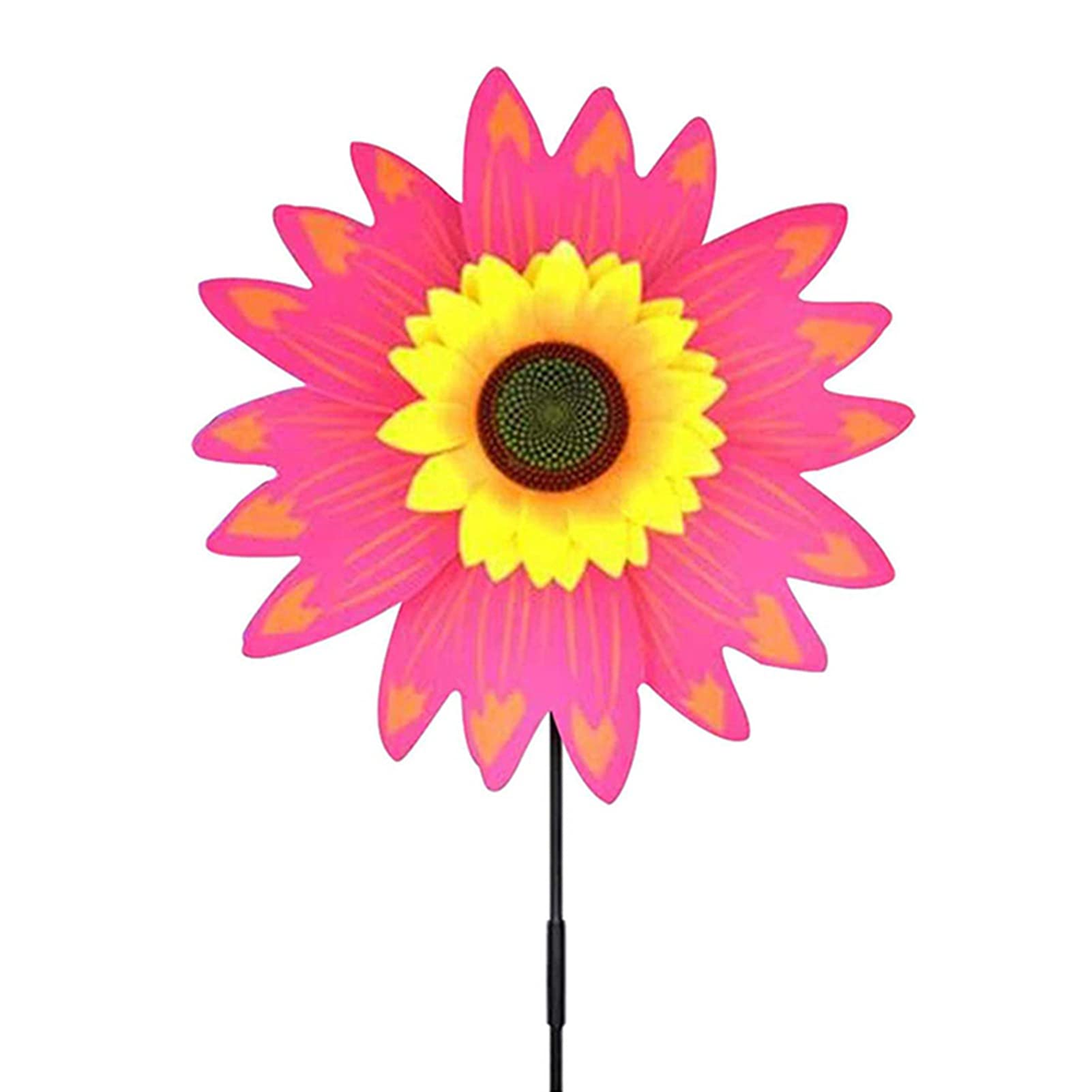 Large Sunflower Windmill Wind Sculptures - Colorful Metal Wind Spinner for Garden, Yard & Outdoor Decor | Weather-Resistant Garden Ornament for Patio, Lawn & Backyard Parties