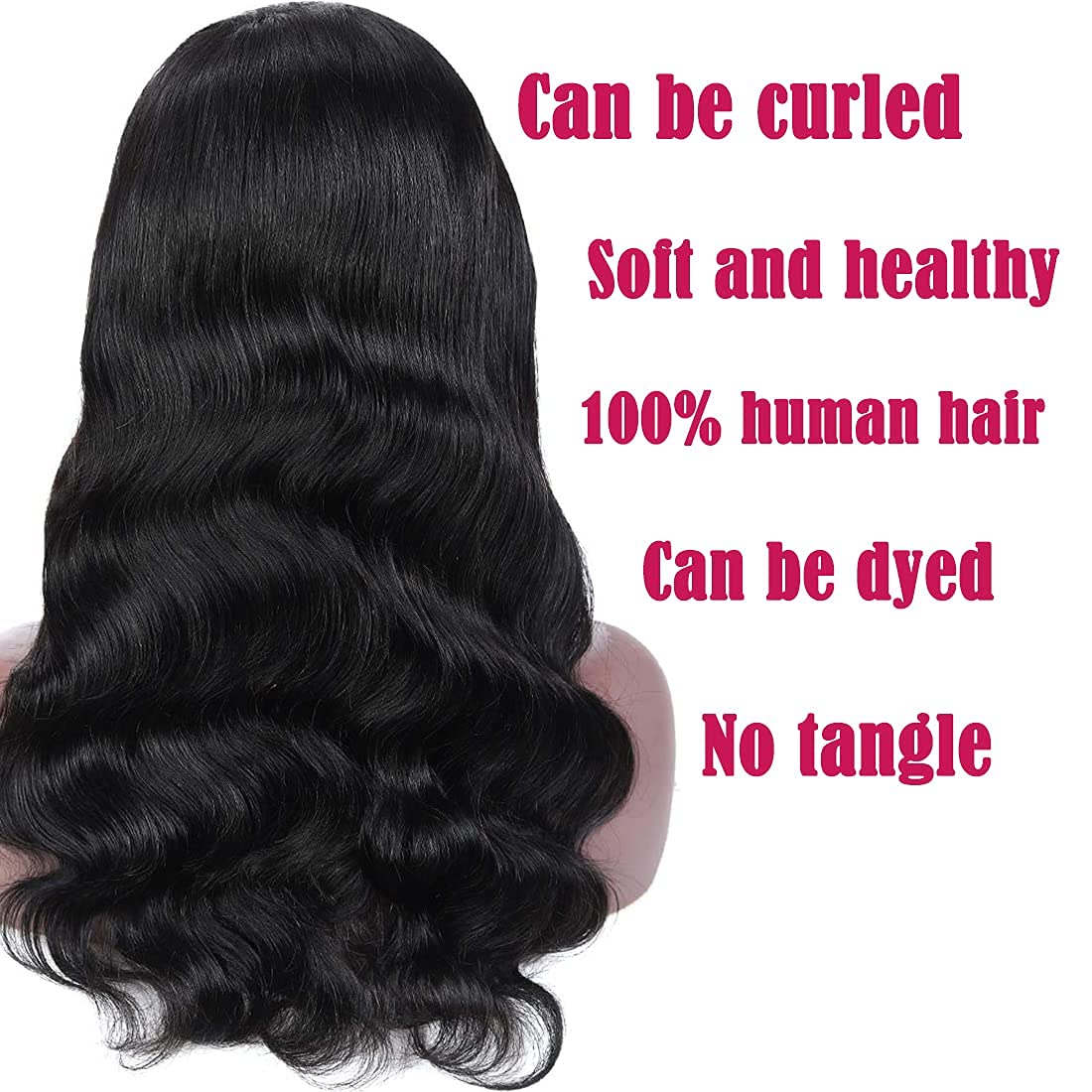 13x4 HD Lace Front Human Hair Wig - Brazilian Body Wave Lace Frontal Wig with Pre-Plucked Hairline & Baby Hair for Black Women | 150 Density 22 Inch Natural Looking Wig for Daily Wear, Parties & Special Occasions