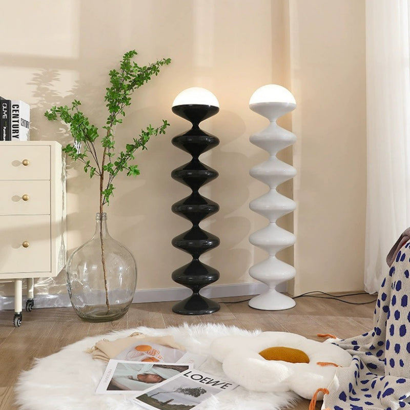 Modern Pull Gourd Floor Lamp - Adjustable Height LED Standing Light for Living Room, Bedroom & Office - Warm White/Cool White Dimmable Reading Light with Remote Control - Perfect for Cozy Nights, Home Decor & Workspace Lighting