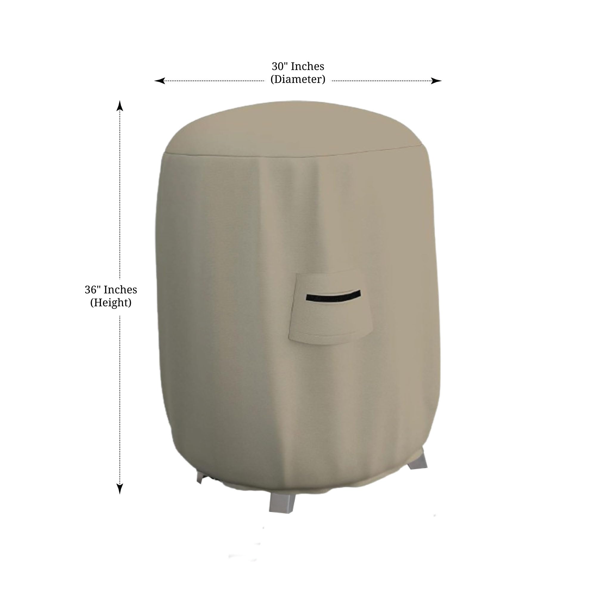 Premium 12oz Waterproof UV-Resistant BBQ Smoker Cover - Weatherproof Protection for Dome, Bullet, Barrel, Kettle & Drum Grills (30