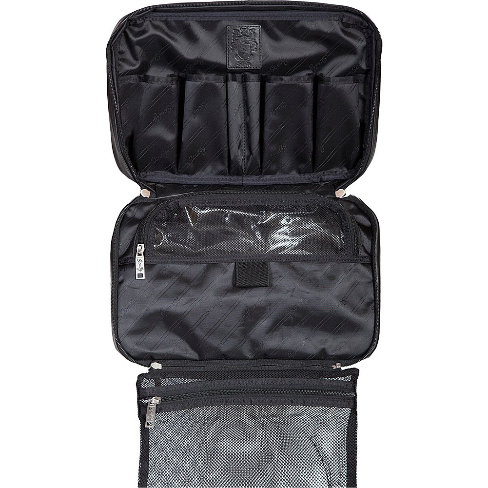 Premium Scully Travel Kit (Black) - Compact & Stylish Toiletry Bag for Men & Women - Perfect for Airplane, Gym, Camping & Business Trips