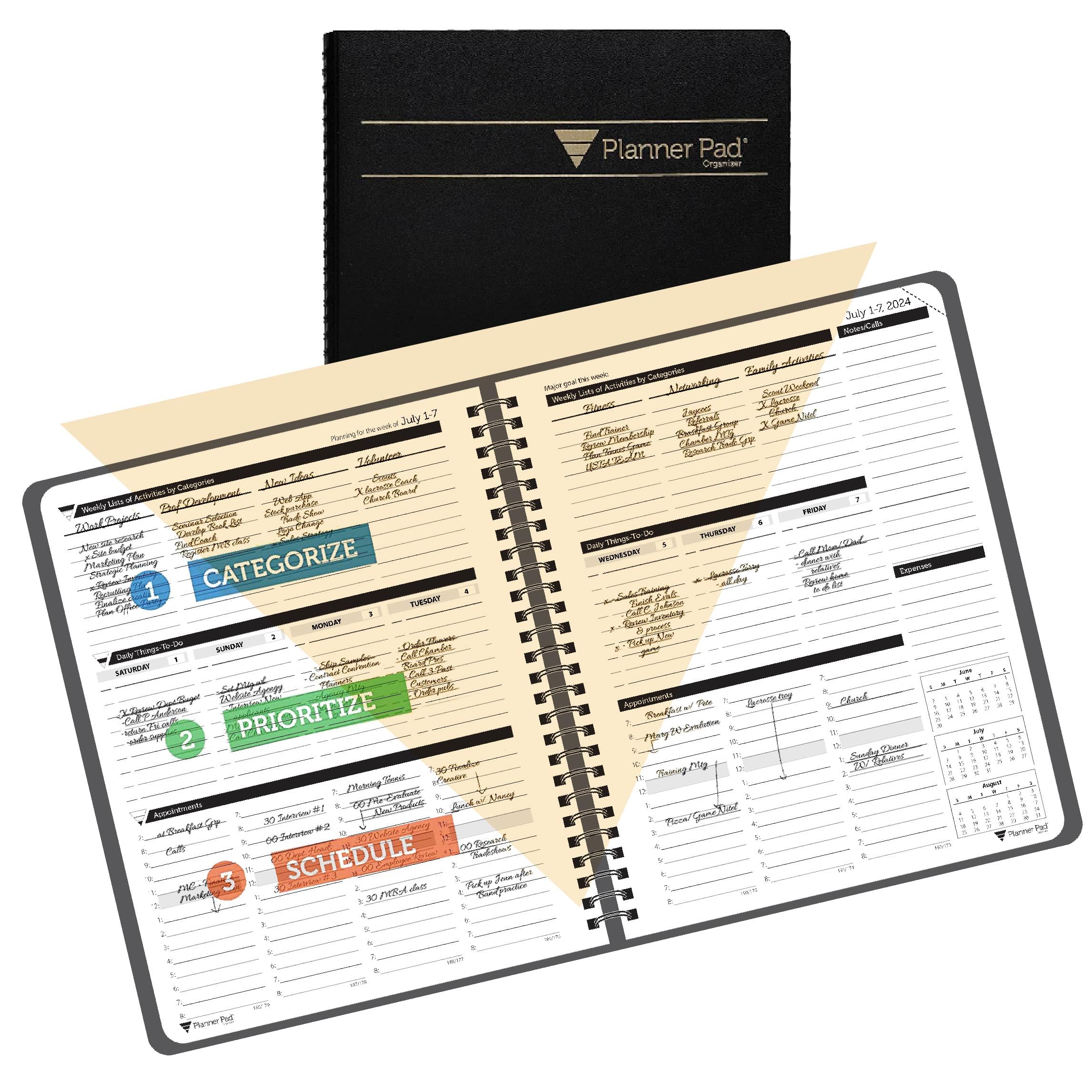 Spiral Bound Planner Pad July 2024 - June 2025 | 6.75