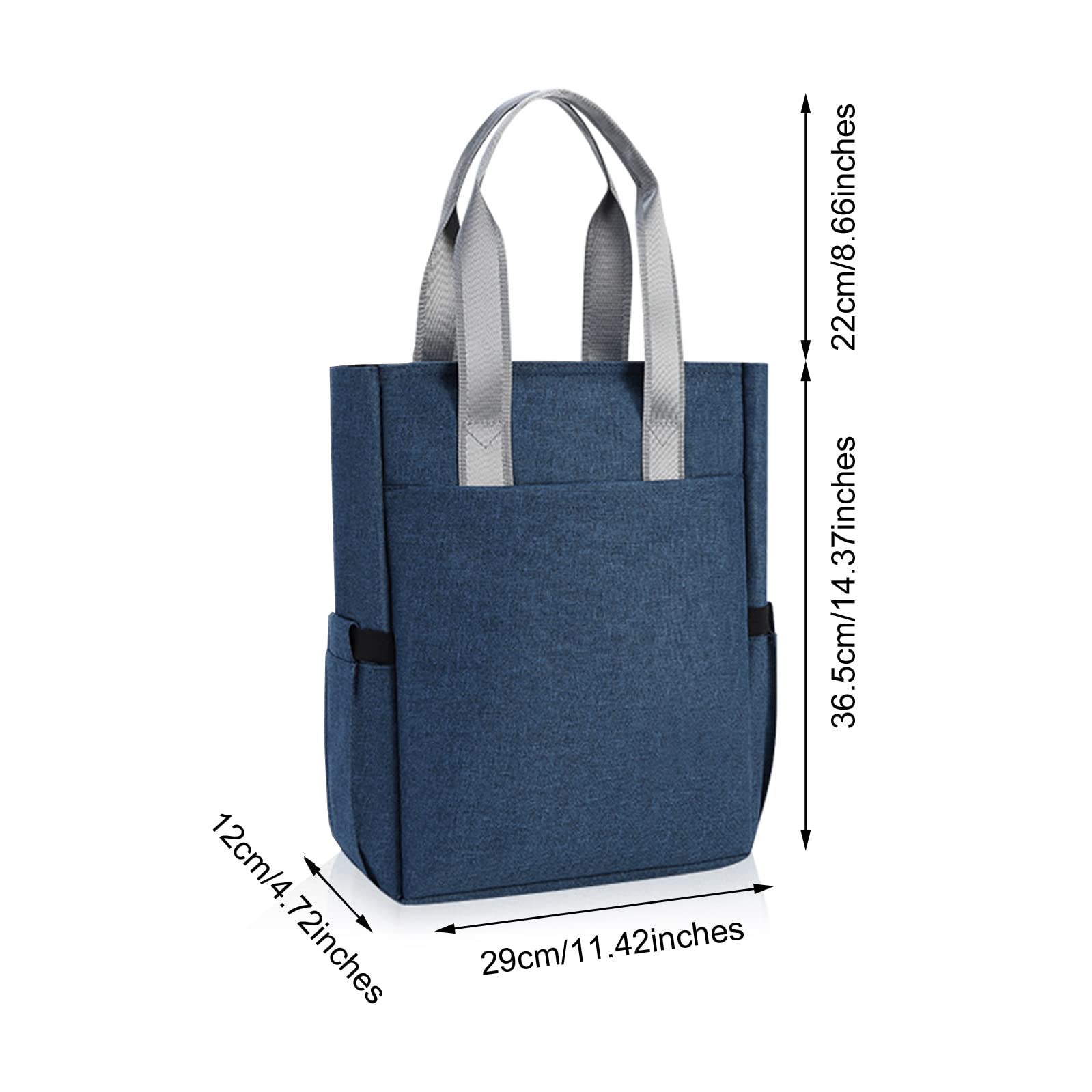 Oxford Document Organizer Tote Bag with Handle - Waterproof Office School File Carrier for Papers, Books, Laptops - Perfect for Business Meetings, College Classes & Daily Commute