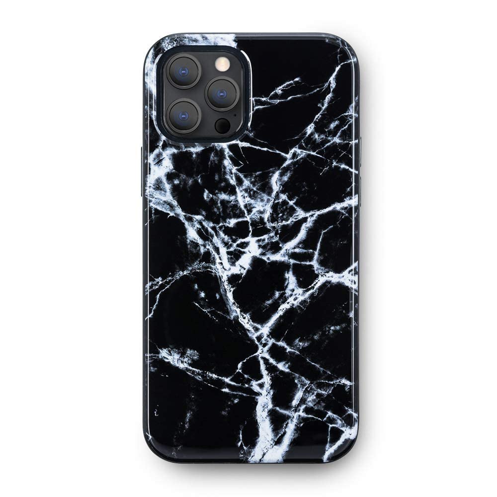 FELONY CASE iPhone 13 Pro Max Case - Premium Black Marble Protective Cover with Wireless Charging, Anti-Scratch & Shockproof Design - Perfect for Daily Use, Travel & Outdoor Activities