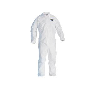 Kimberly-Clark Kleenguard A40 White 4XL Disposable Coveralls - Microporous Film Laminate for General Purpose & Work Protection - Open Ankles & Wrists - 44307 - Ideal for Industrial, Construction, and Hazardous Material Handling