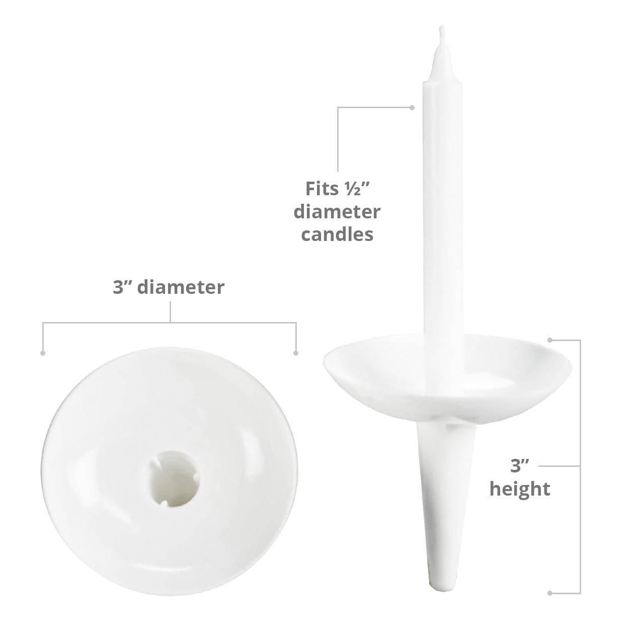 Concordia Supply Plastic Candle Holders with 4.25