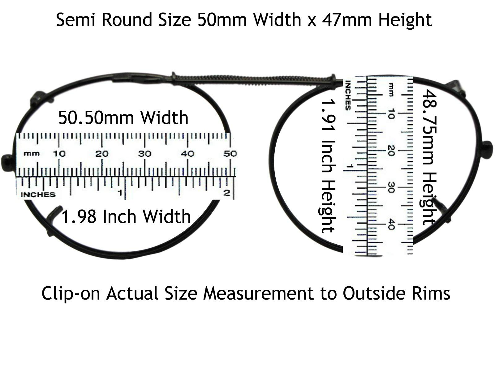 Stylish Semi-Round Clip-On Sunglasses for Men & Women - Non-Polarized Sunglass Accessories for Eyeglasses - Perfect for Driving, Outdoor Activities & Fashion