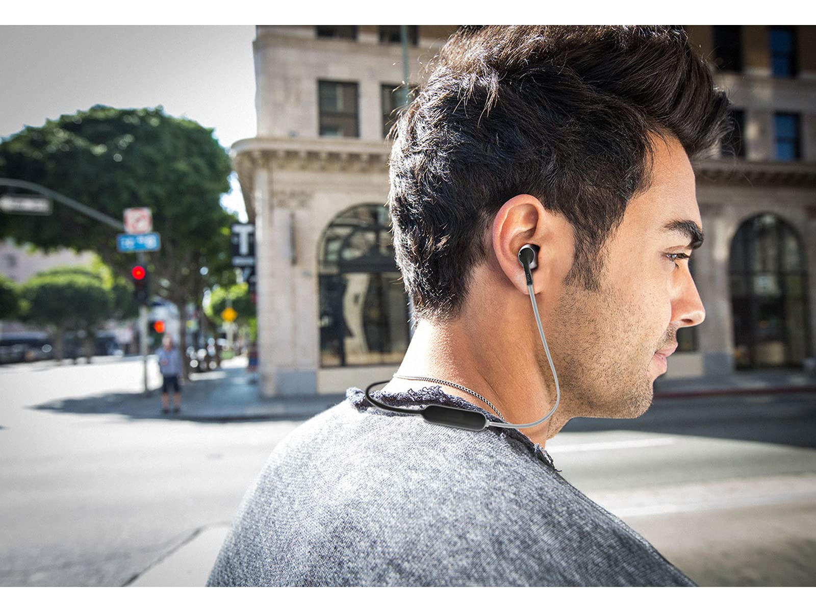 JBL Tune 205BT Wireless Bluetooth Earbuds with Built-in Mic, Tangle-Free Flat Cable - Black | Perfect for Gym, Running, Commuting & Travel