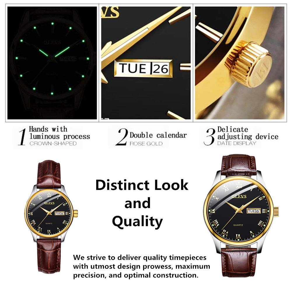 OLEVS Classic Women's Analog Quartz Watch - Stainless Steel Waterproof Roman Numeral Date Wristwatch for Business, Casual & Outdoor Activities