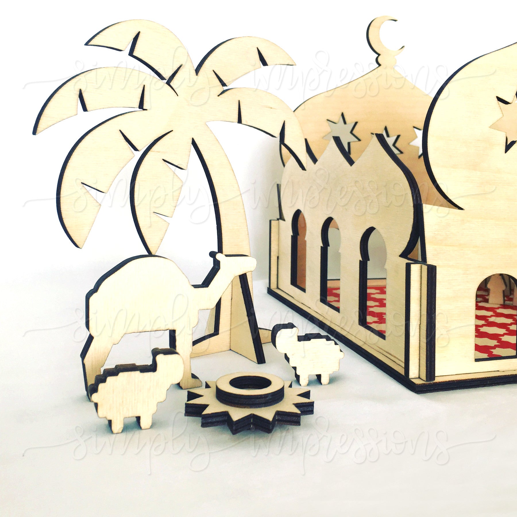 Mini Mosque Toy for Kids - Islamic Play Set & Decorative Display for Home, Eid & Ramadan Celebrations - Perfect for Learning & Cultural Decor