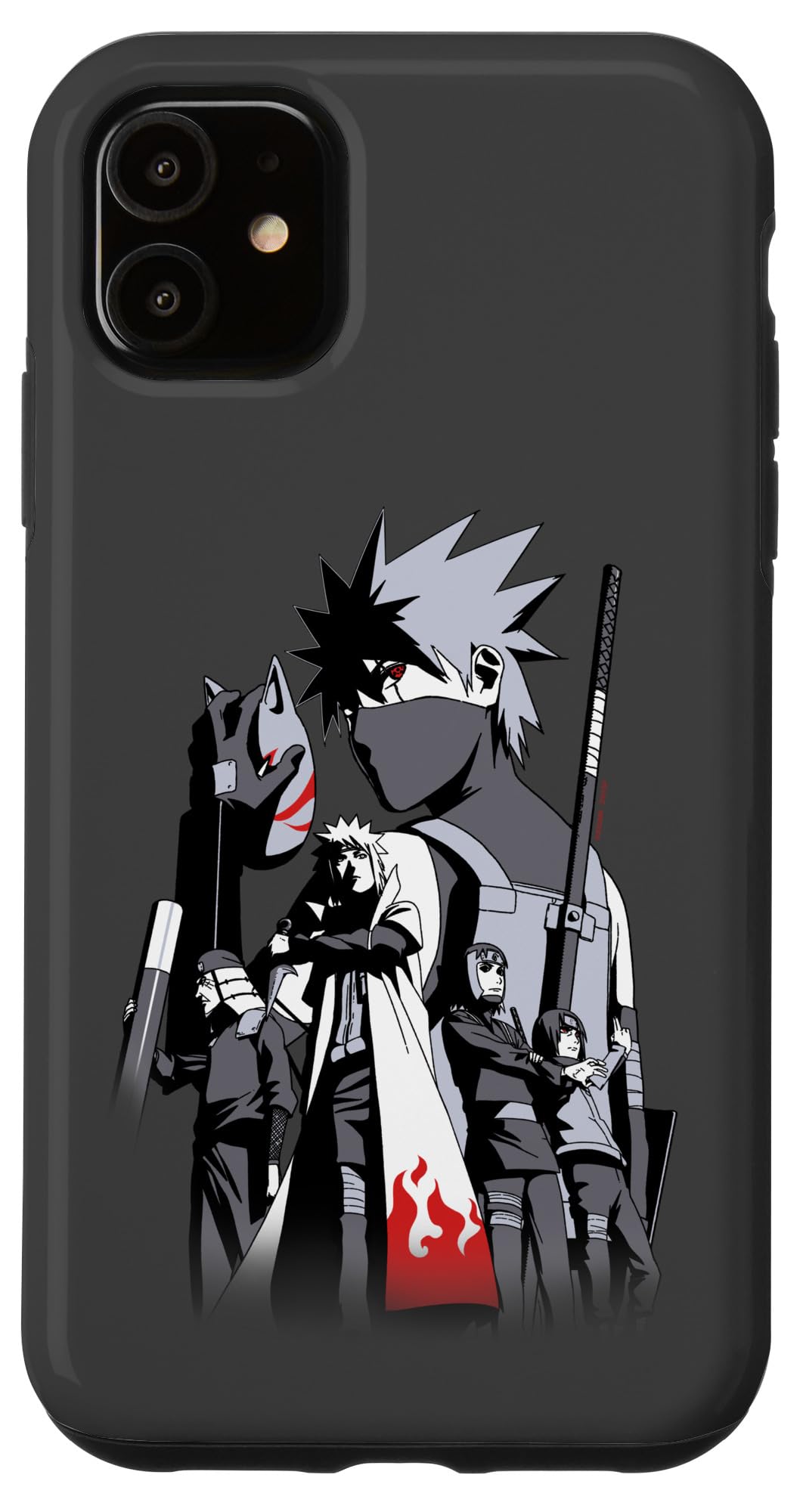 iPhone 11 Anime Case - Naruto Shippuden Kakashi & Team 7 Design | Shockproof Protective Cover for Daily Use & Cosplay Events