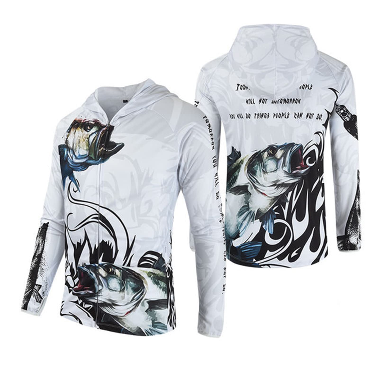 Men's Sun Protective Jackets 2023 - UPF 50+ UV Protection Fishing Shirts, Long Sleeve Breathable Quick Dry Hoodies for Summer Outdoor Activities (Sizes S-XXL) - Perfect for Fishing, Hiking, Camping & Beach Trips