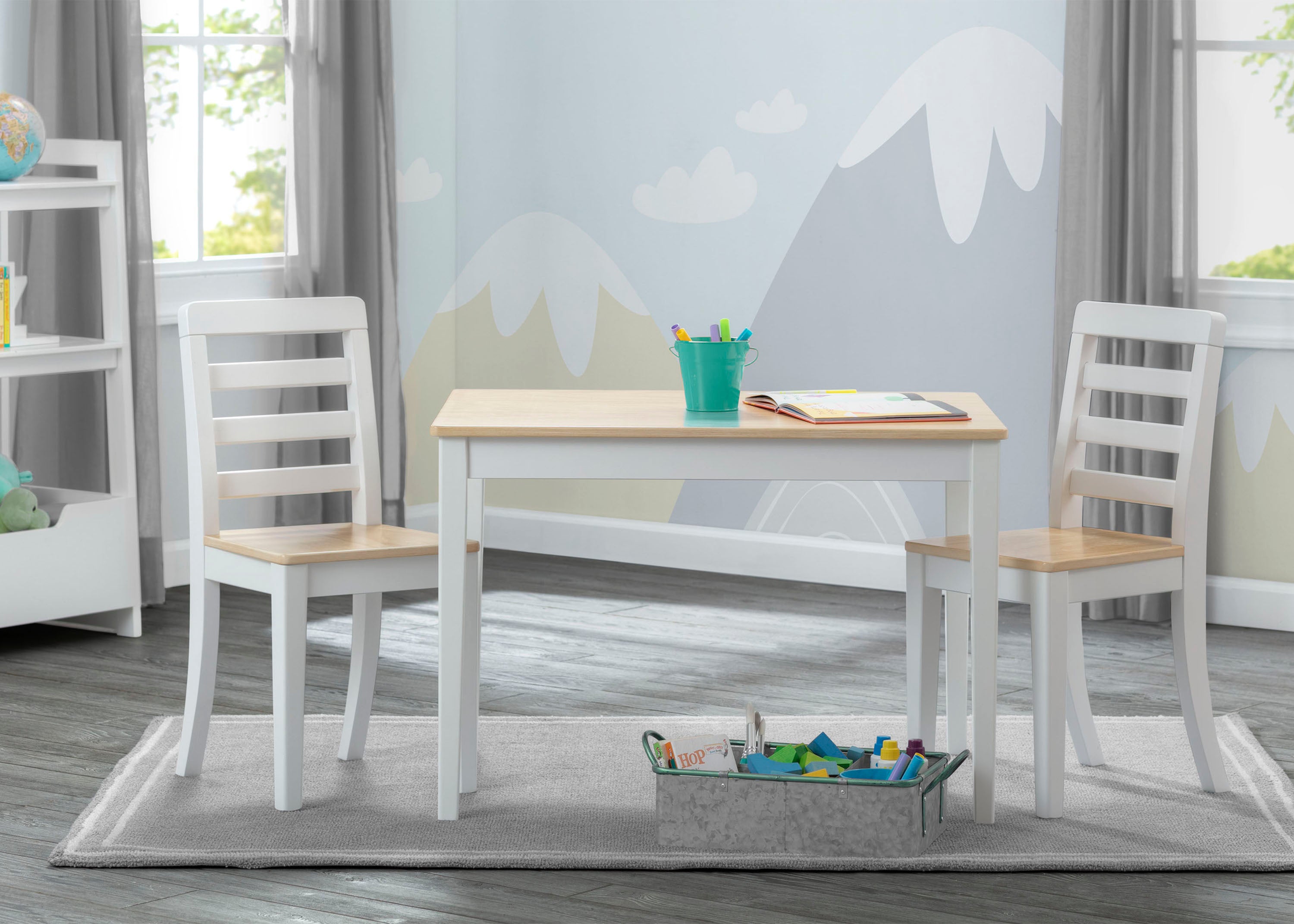 Modern Gateway Table and 2 Chairs Set - Outdoor Patio Dining Furniture for Garden, Backyard, and Poolside Relaxation