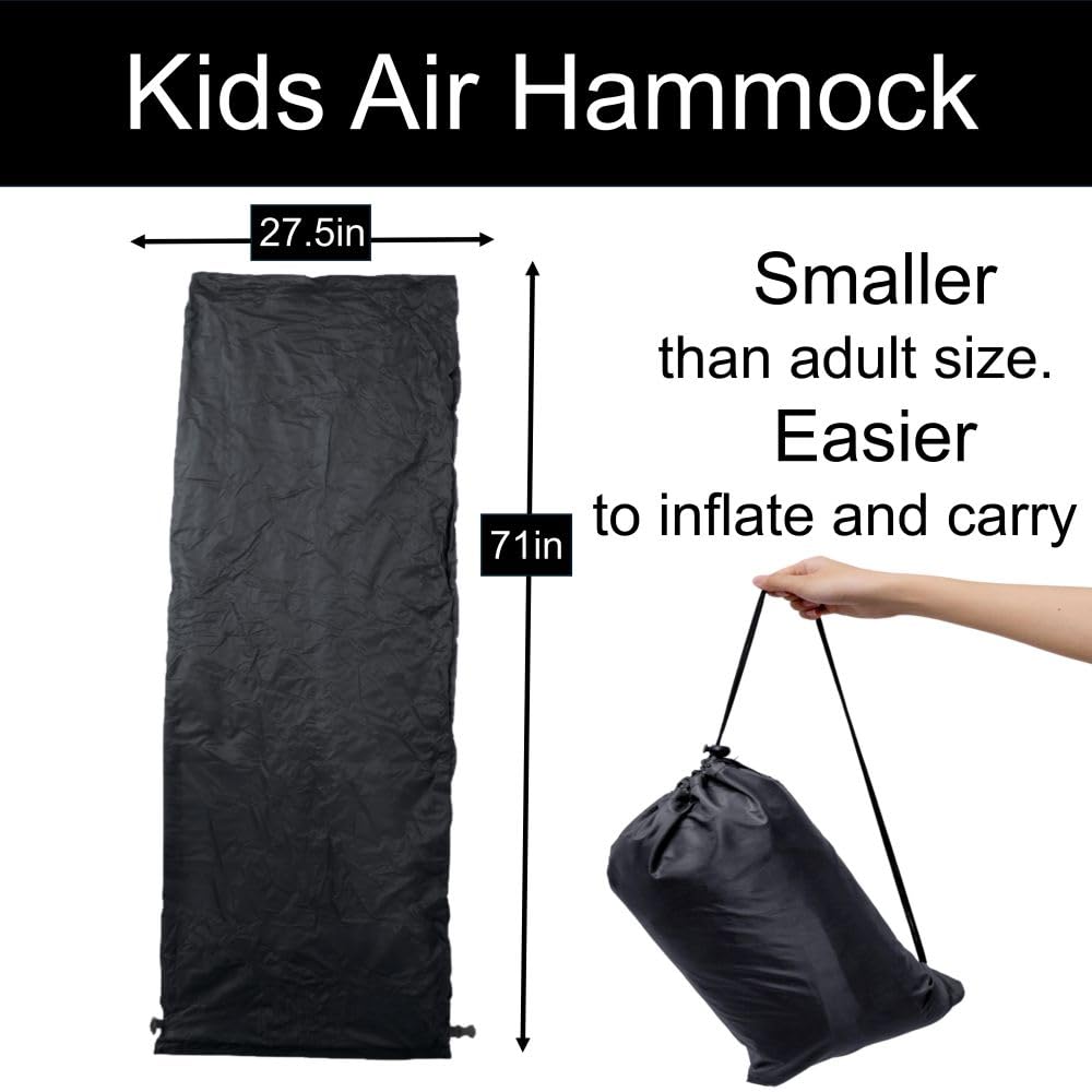 Kids Air Hammock Chillbean - Anti-Leak Inflatable Couch for Camping & Beach, Portable Air Sofa for Outdoor, Indoor Use - Perfect for Backyard, Poolside, Dorms and Travel with Kids & Teens