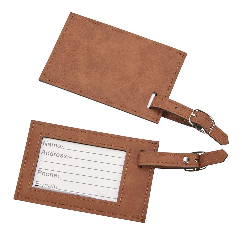 Elegant Leatherette Luggage Tag for Travel - 2.75