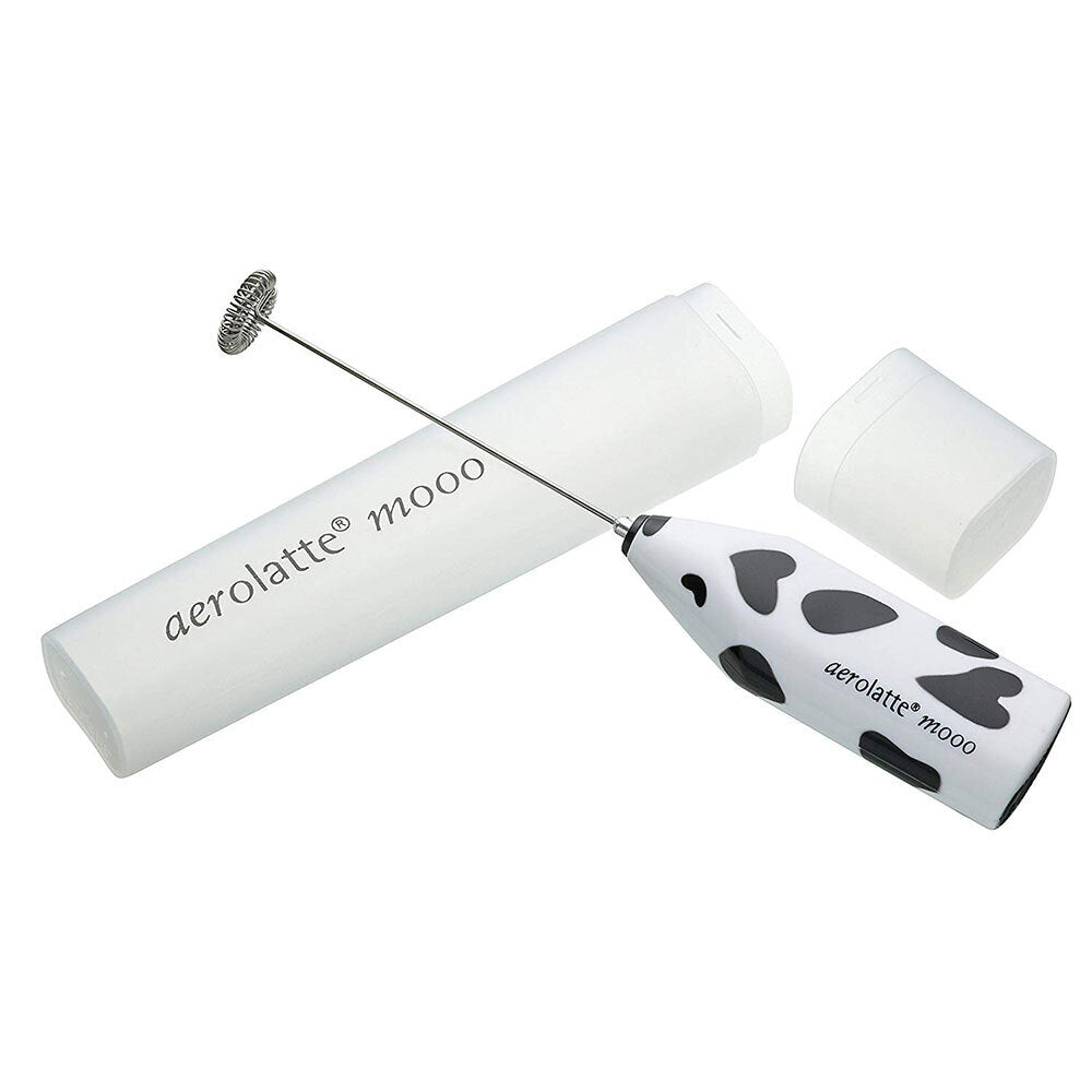 Aerolatte Mooo Steam-Free Milk Frother - Handheld Electric Whisk for Perfect Cappuccino, Latte & Hot Chocolate at Home or Office