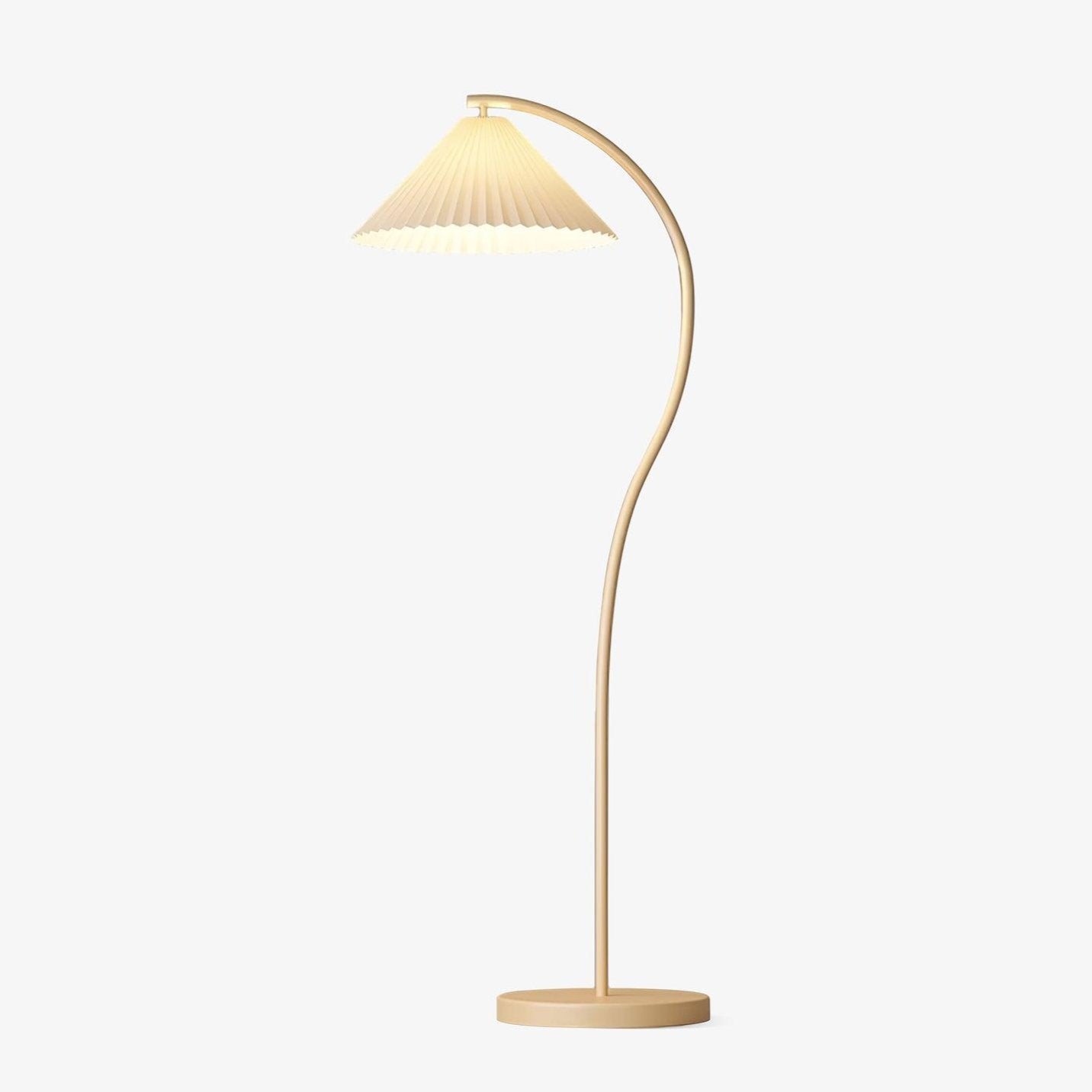 Crescini Modern Pleated Floor Lamp - Adjustable Height Standing Light for Living Room, Bedroom & Office - Soft Ambient Lighting for Reading & Relaxation