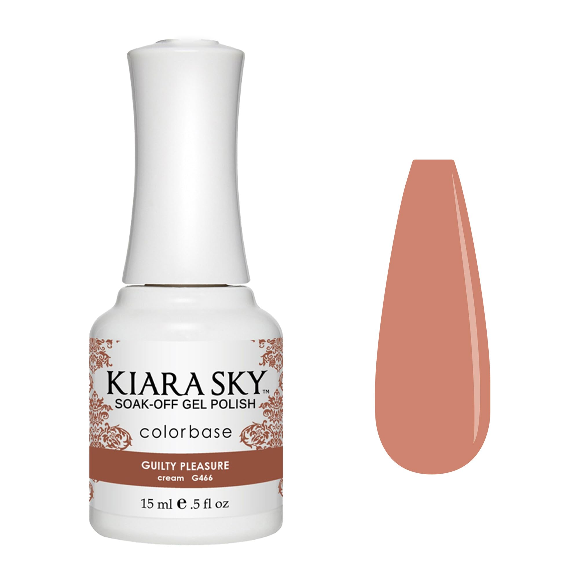 Kiara Sky Soak Off Gel Nail Polish 0.5 fl oz - GUILTY PLEASURE (G466) | Long-Lasting Salon Quality Nail Color | Perfect for Manicures, Pedicures & Nail Art Designs