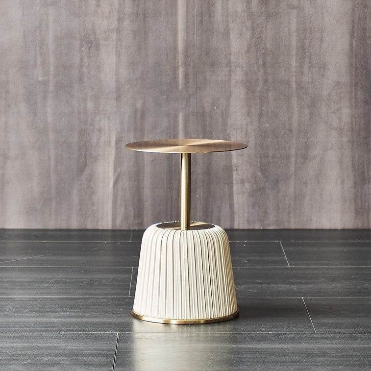 Modern Fluted Side Table - Elegant Wooden Accent Table for Living Room, Bedroom, or Office - Perfect for Home Decor & Small Space Furniture