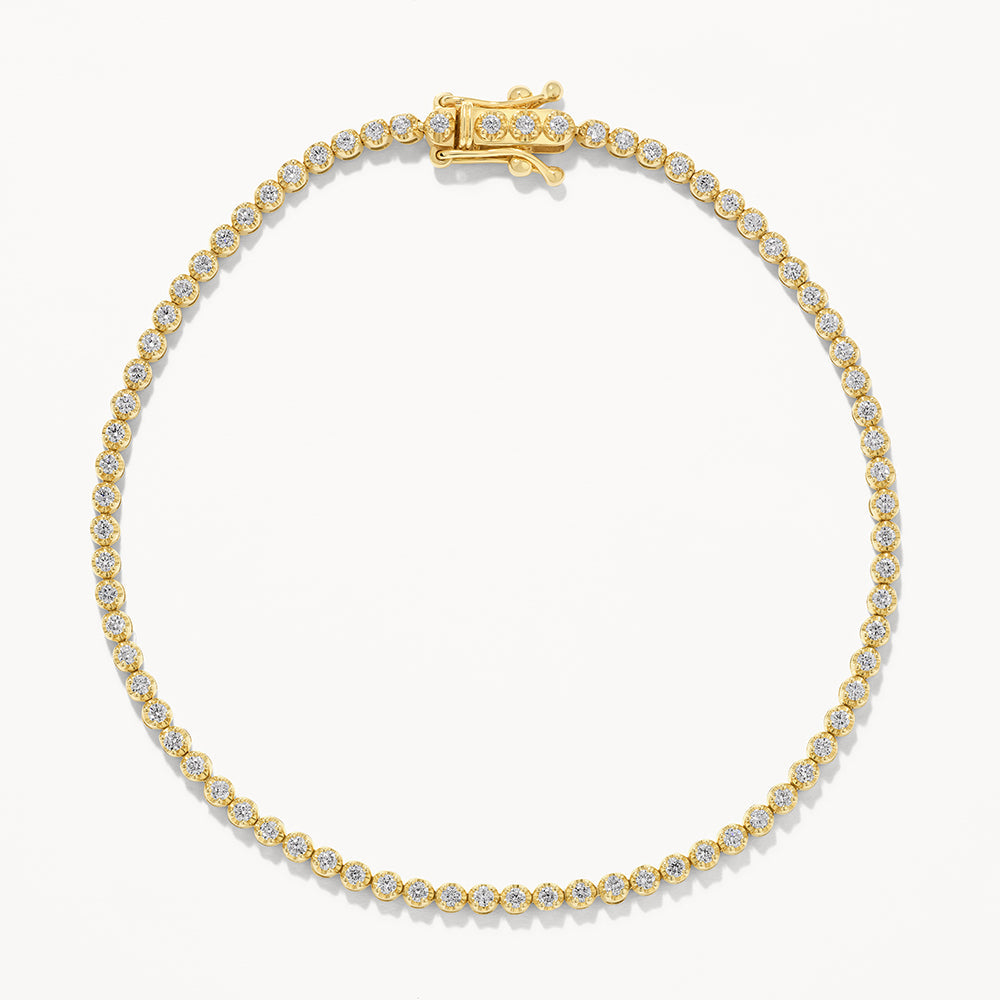 10k Gold Lab Grown Diamond Tennis Bracelet for Women - Elegant Jewelry Gift for Weddings, Anniversaries & Special Occasions