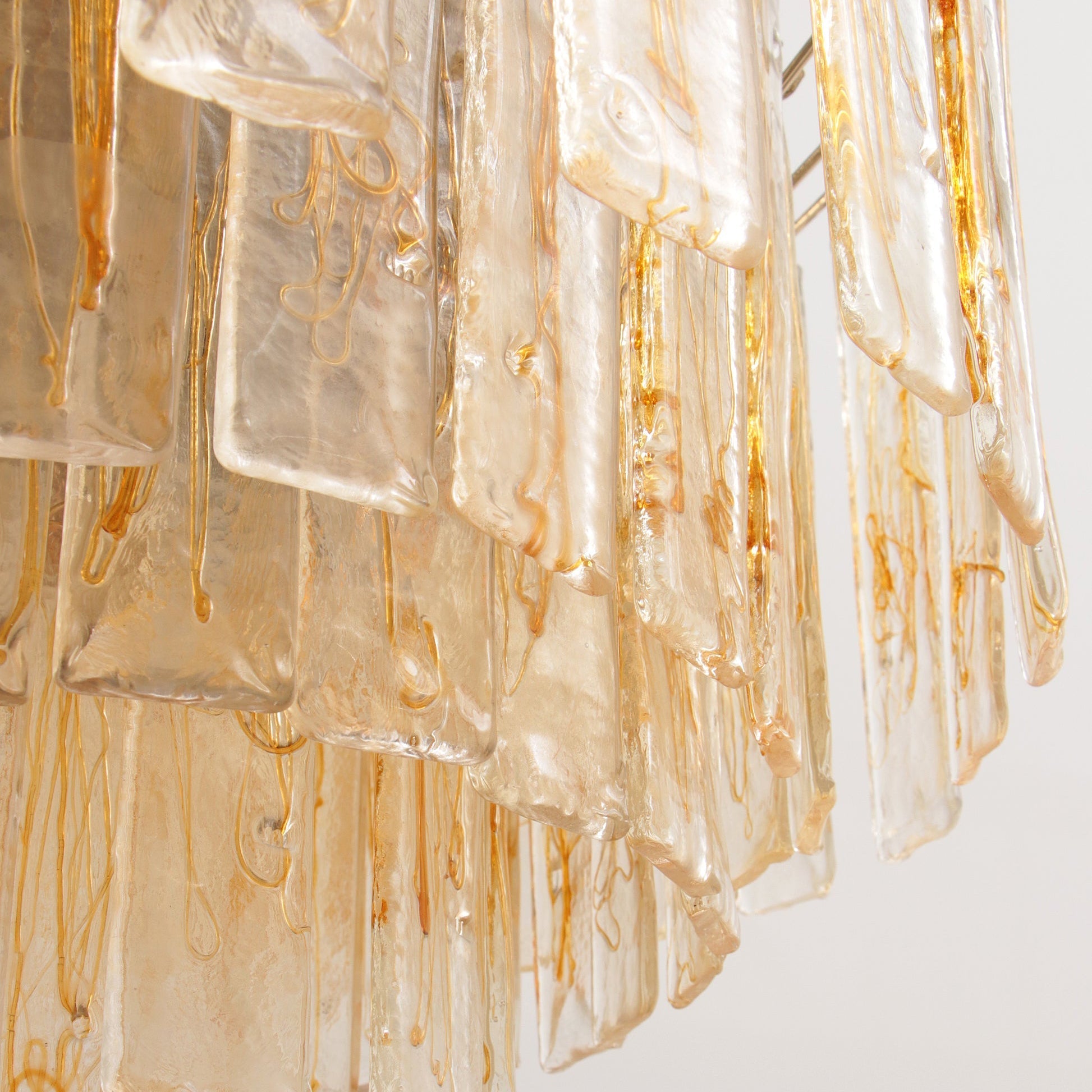 Elegant Glacier Murano Glass Chandelier - Handcrafted Italian Crystal Ceiling Light Fixture for Dining Room, Living Room & Bedroom Decor