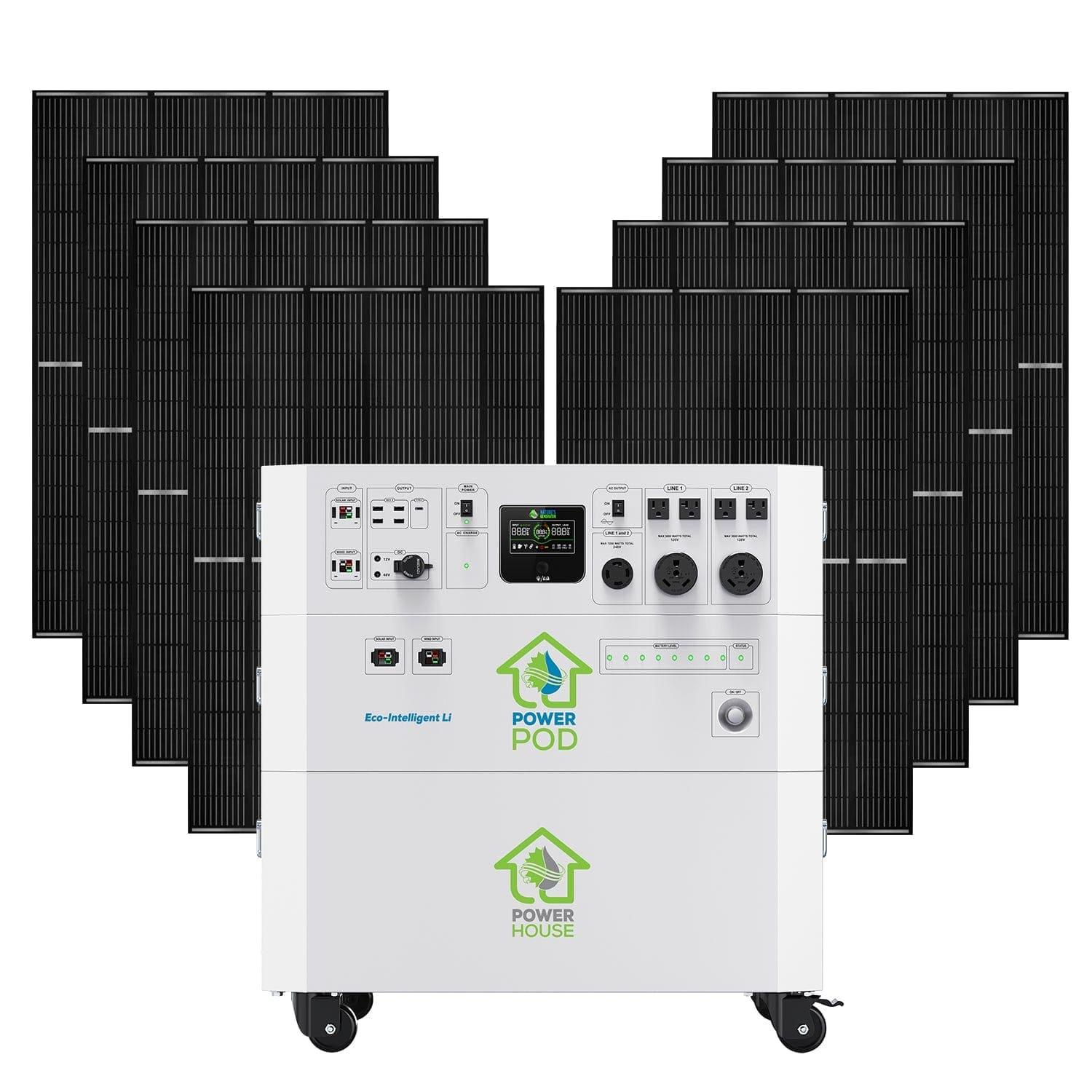 Nature's Generator Powerhouse Hybrid Platinum Plus System - Solar & Wind Powered Backup Generator for Home, RV, Camping & Emergency Use