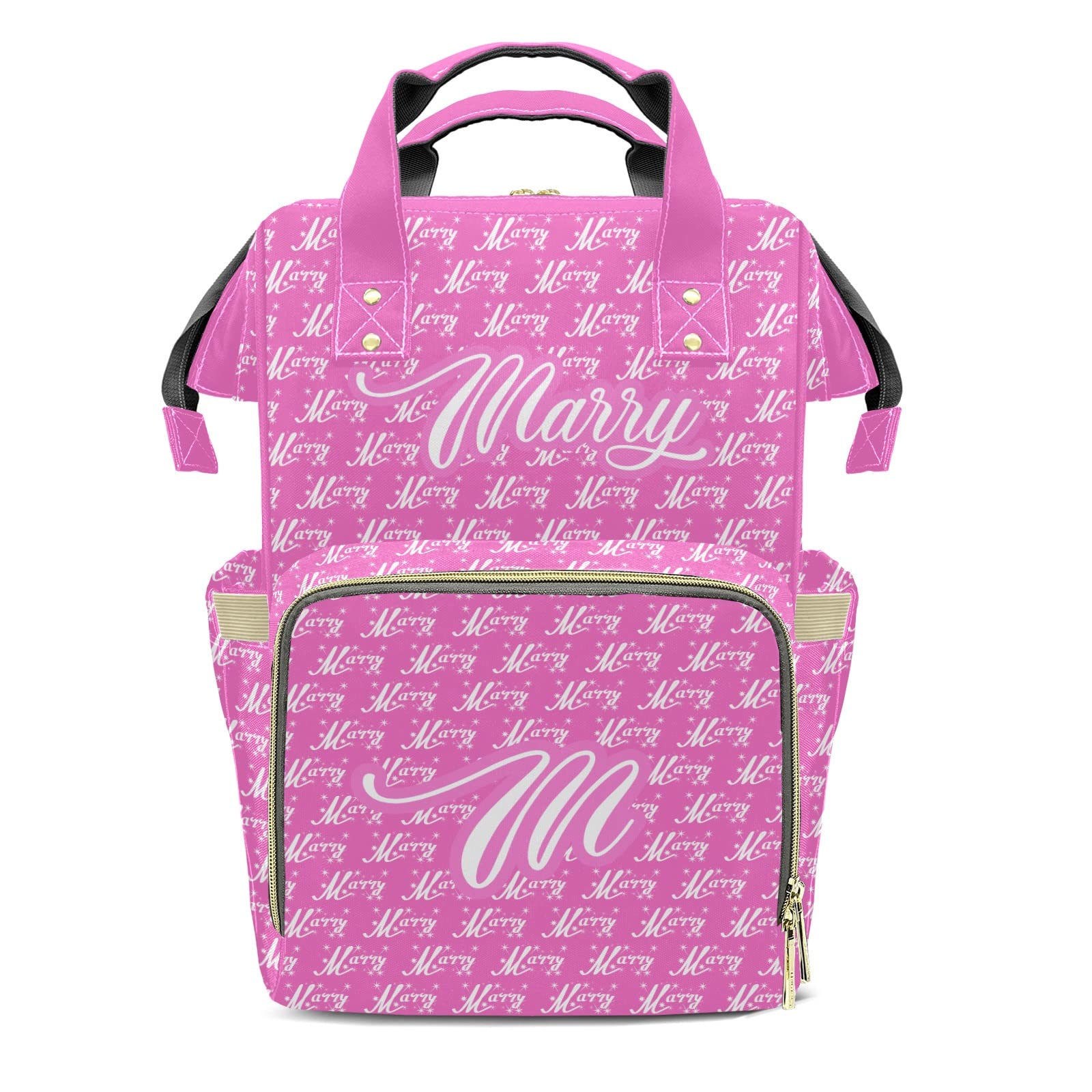 Large Capacity Custom Diaper Bag with Name - Multifunctional Personalized Baby Backpack for Boys & Girls | Waterproof Fashion Shoulder Bag for Moms | Perfect for Travel, Daycare & Everyday Use