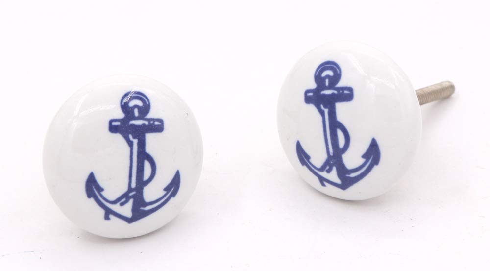 THDC Nautical Anchor with Rope Drawer Pulls - Set of 6 Antique Bronze Cabinet Knobs & Handles for Kitchen, Bathroom, Dresser & Furniture Hardware - Perfect for Coastal, Beach House & Marine Themed Decor