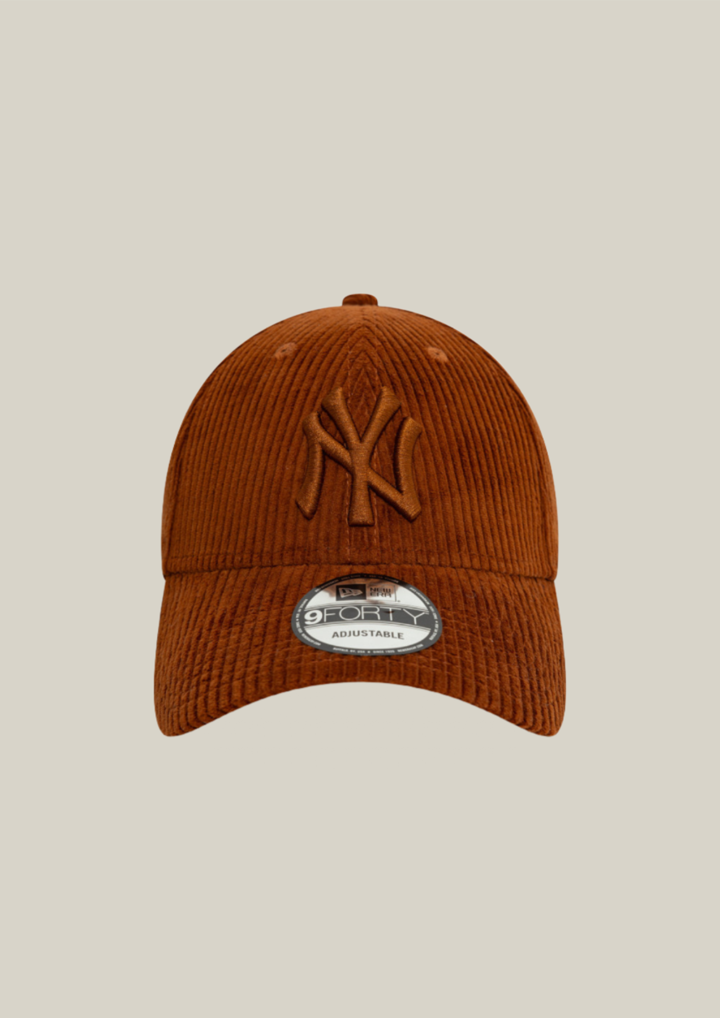 New York Yankees Brown 9FORTY Adjustable Cloth Strap Baseball Cap - Perfect for Baseball Games, Outdoor Sports & Casual Wear