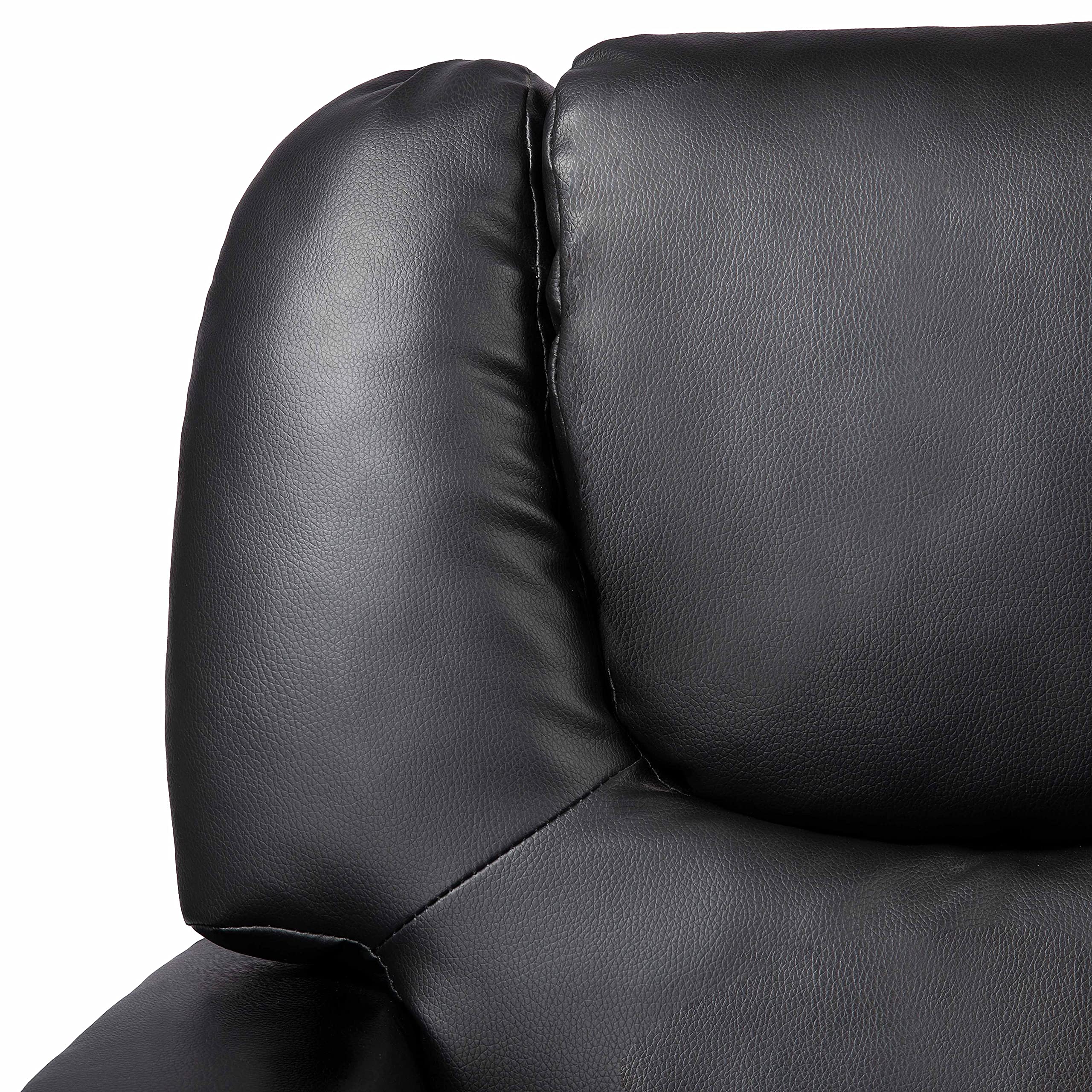 Naomi Home Suri Push Back Kids Recliner Chair with Footrest & Cup Holders - Toddler Recliner for Boys & Girls Age 3+ - PVC Upholstery - Perfect for Playroom, Bedroom or Family Room Relaxation