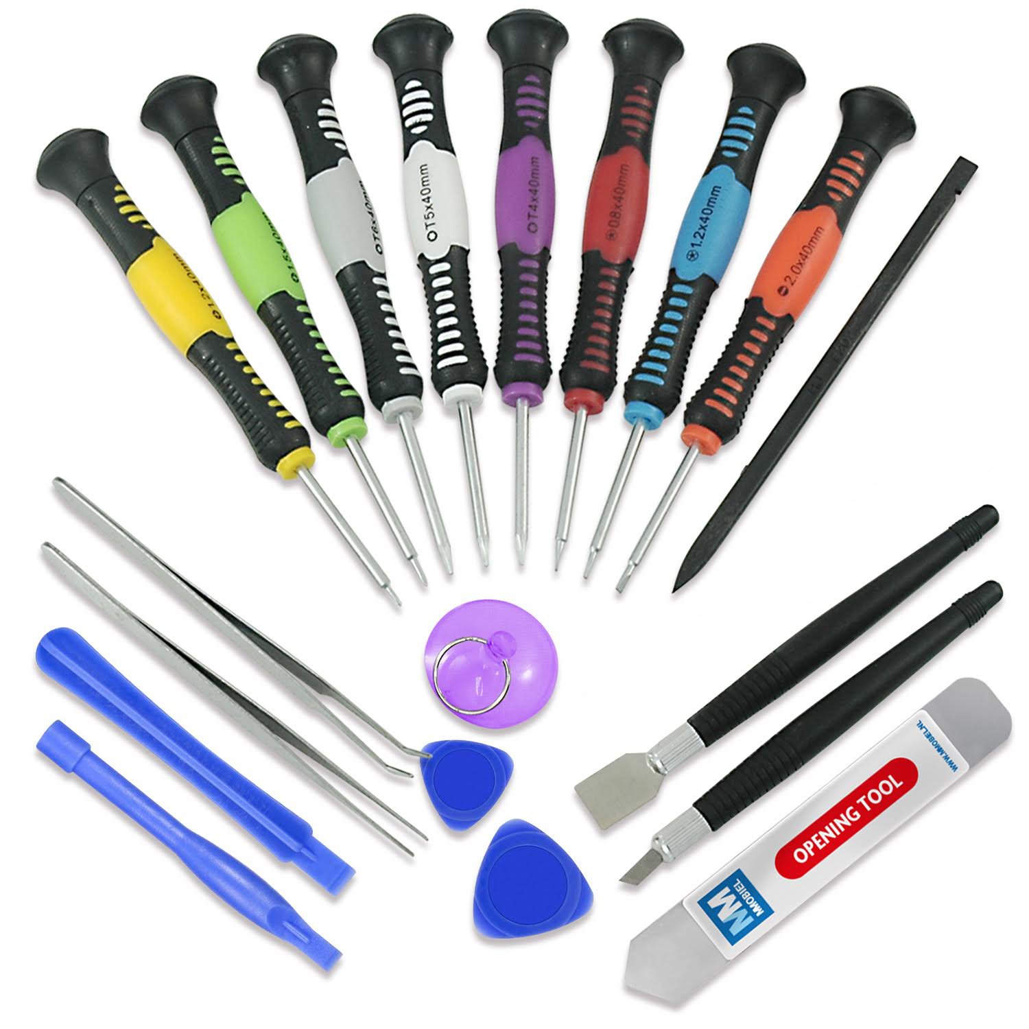MMOBIEL 20-in-1 Precision Repair Tool Kit with Screwdriver Set for Smartphone, Tablet, PSP, Nintendo Switch - Professional Electronics Repair Tools for LCD Display, Game Console & Device Maintenance | Perfect for DIY Repairs & Tech Enthusiasts
