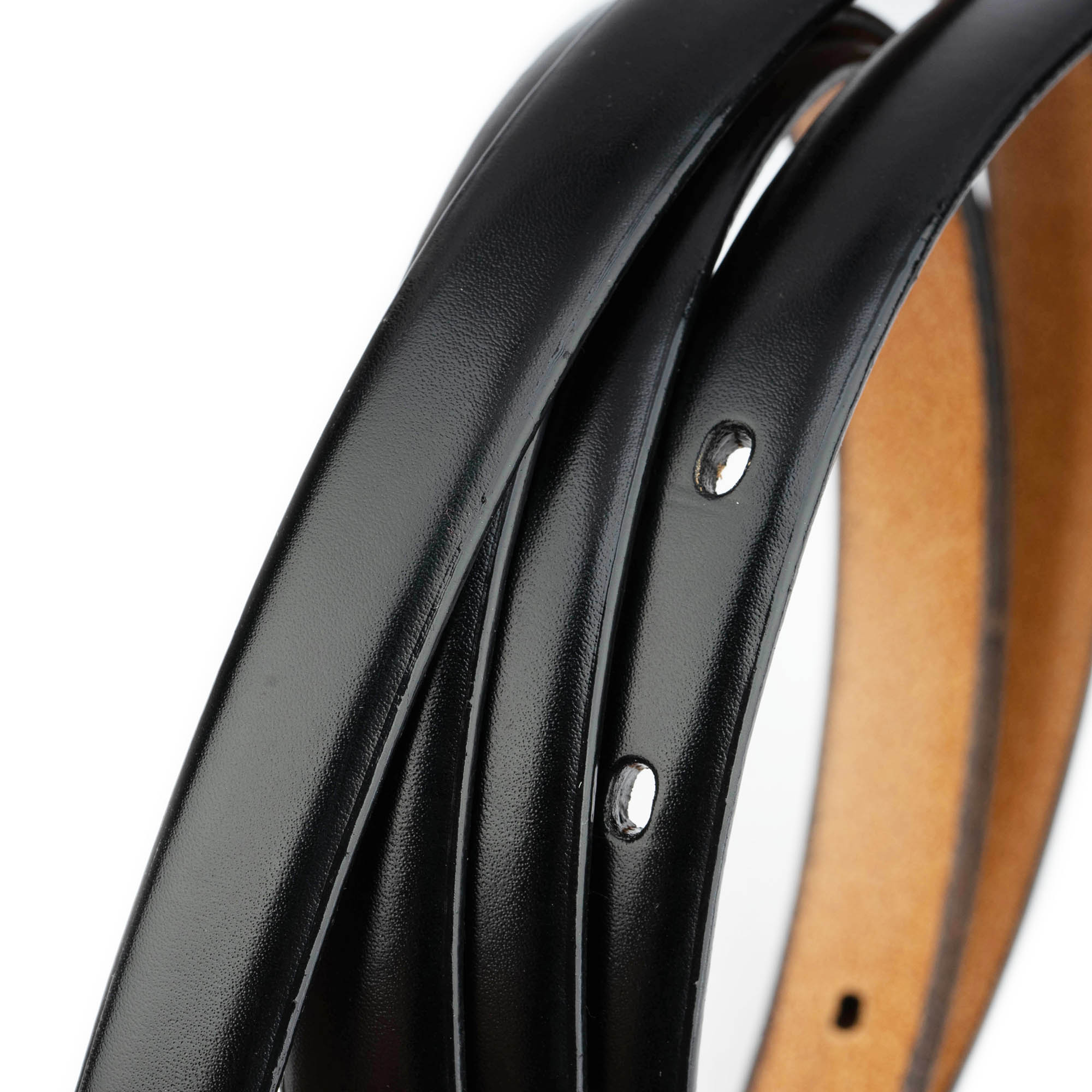 Ferragamo Women's Black Skinny Leather Belt Strap - Replacement Buckle for Designer Handbags & Accessories | Perfect for Everyday Wear & Formal Occasions
