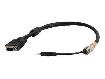 1.5Ft Rapidrun® VGA (HD15) to 3.5mm Audio Cable - High-Speed Video & Audio Connection for PC, Laptop, Monitor, Projector - Perfect for Home Office, Gaming, and Presentations