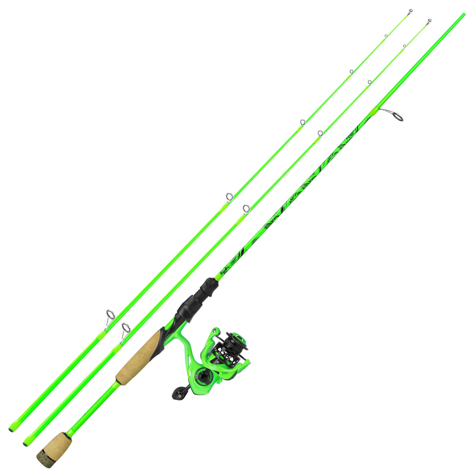 KastKing Zephyr Dual-Tip Fishing Rod and Reel Combo - IM6 Graphite 2-Piece Blank with KastFlex Technology - Rubber Cork Handle & Integrated Hook Keeper - 8 Power Options for Freshwater & Saltwater Fishing - Perfect for Bass, Trout, and Inshore Angling