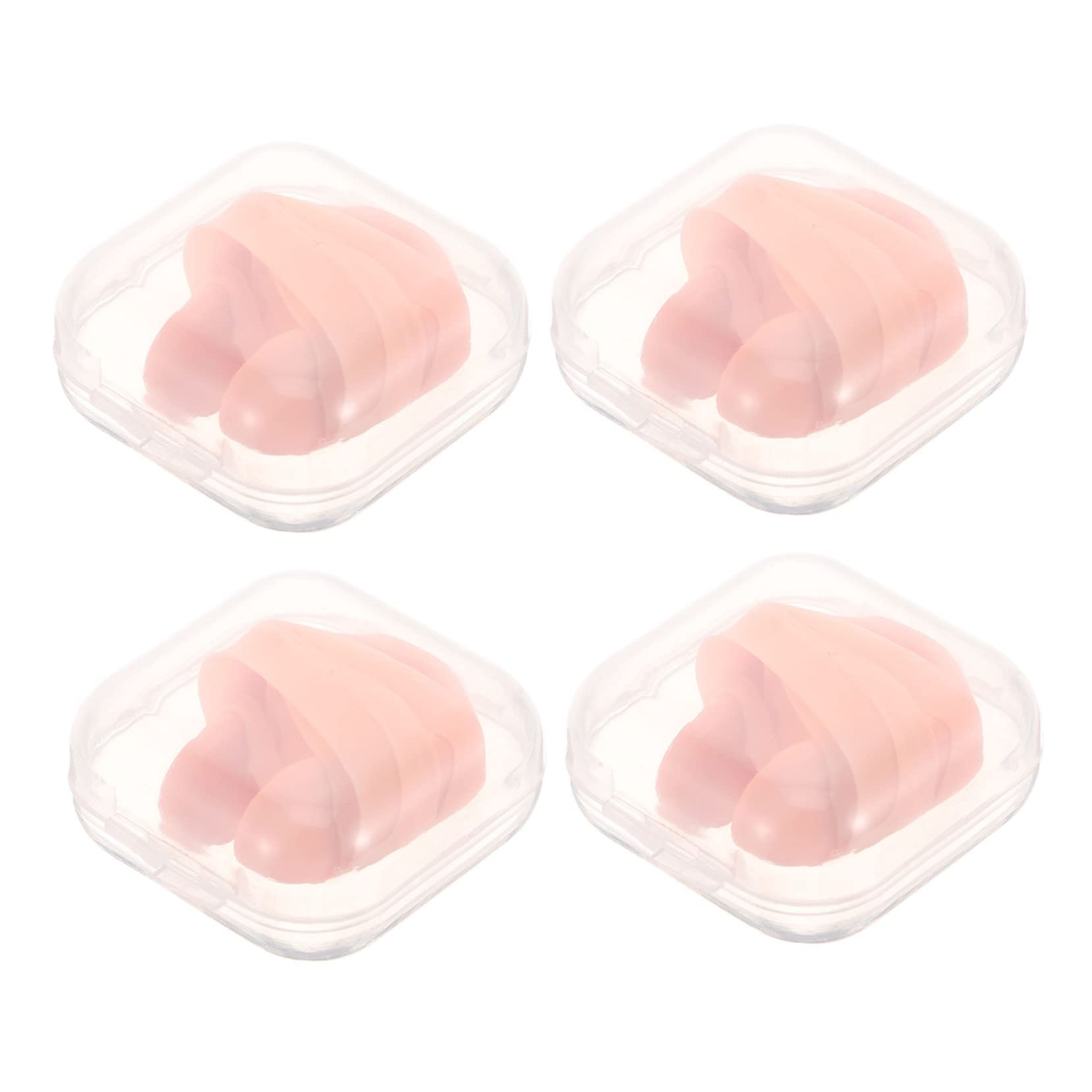 4pcs Silicone Nose Clips for Swimming - Comfortable Waterproof Nose Plugs for Adults & Kids - Perfect for Pool, Snorkeling, Diving and Water Sports