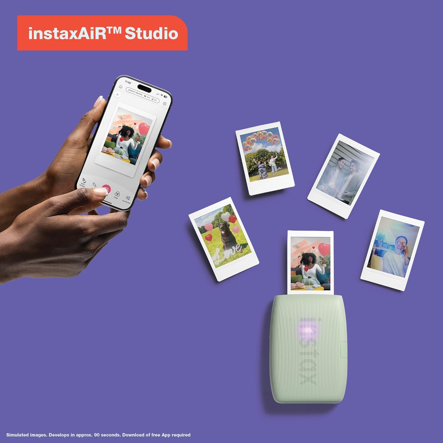 Fujifilm Instax Mini Link 3 Smartphone Printer - Clay White with 20-Sheet Film Value Pack & Accessories Bundle (Protective Case, 20 Sticker Frames, USB-C Cable) | Instant Photo Printing for Parties, Travel & DIY Scrapbooking