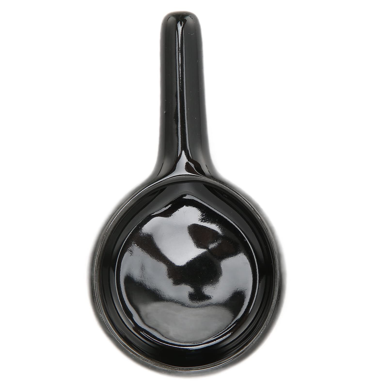 Ceramic Candle Spoon Tray Holder - Black Tealight Candle Holders for Home Decor, Bedroom, Wax Warmer & Incense | Elegant Tea Light Holders for Romantic Ambiance, Spa Relaxation & Dinner Parties