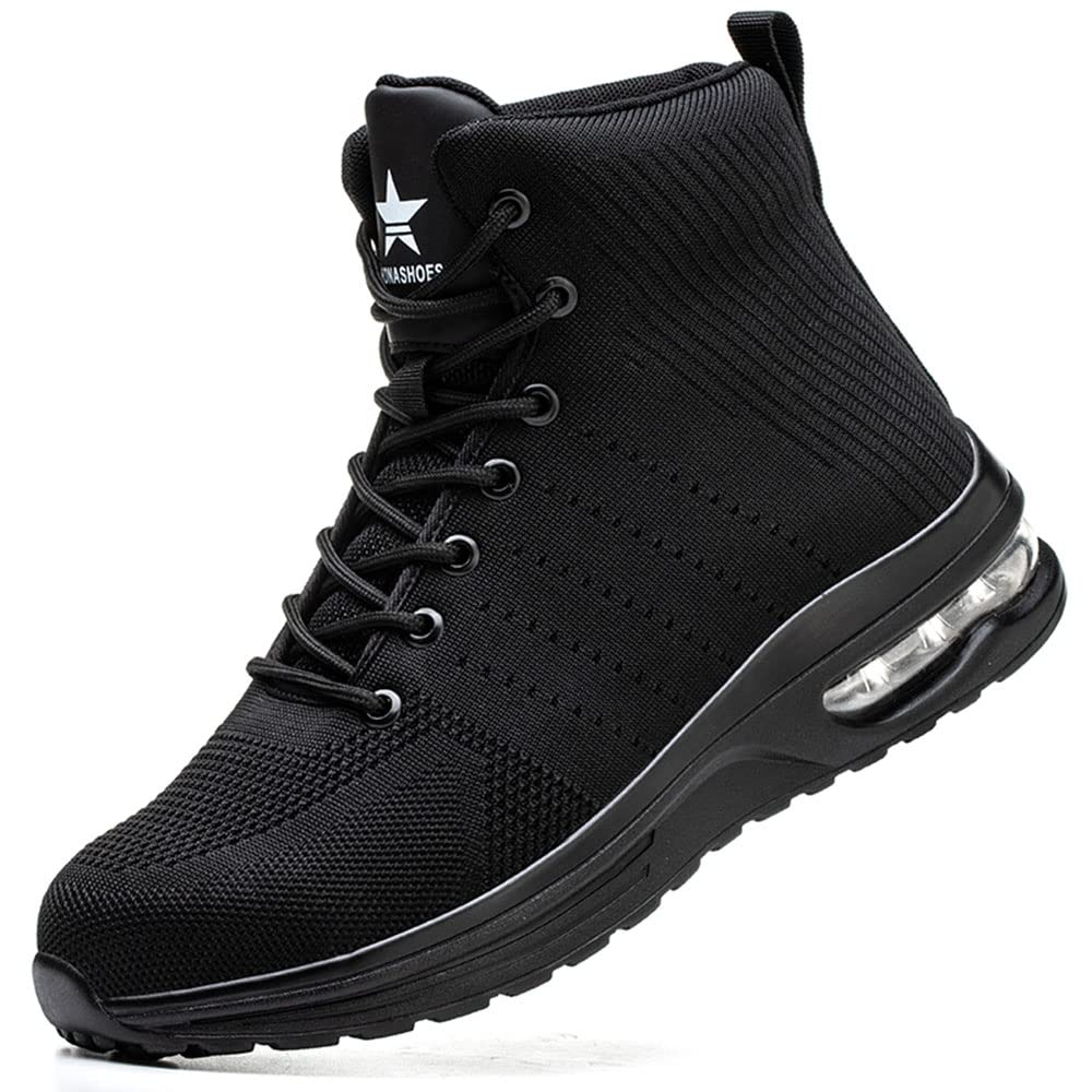 **Steel Toe Work Boots for Men & Women - Lightweight, Comfortable & Non-Slip Safety Shoes - OSHA Compliant for Construction, Warehouse & Outdoor Work**