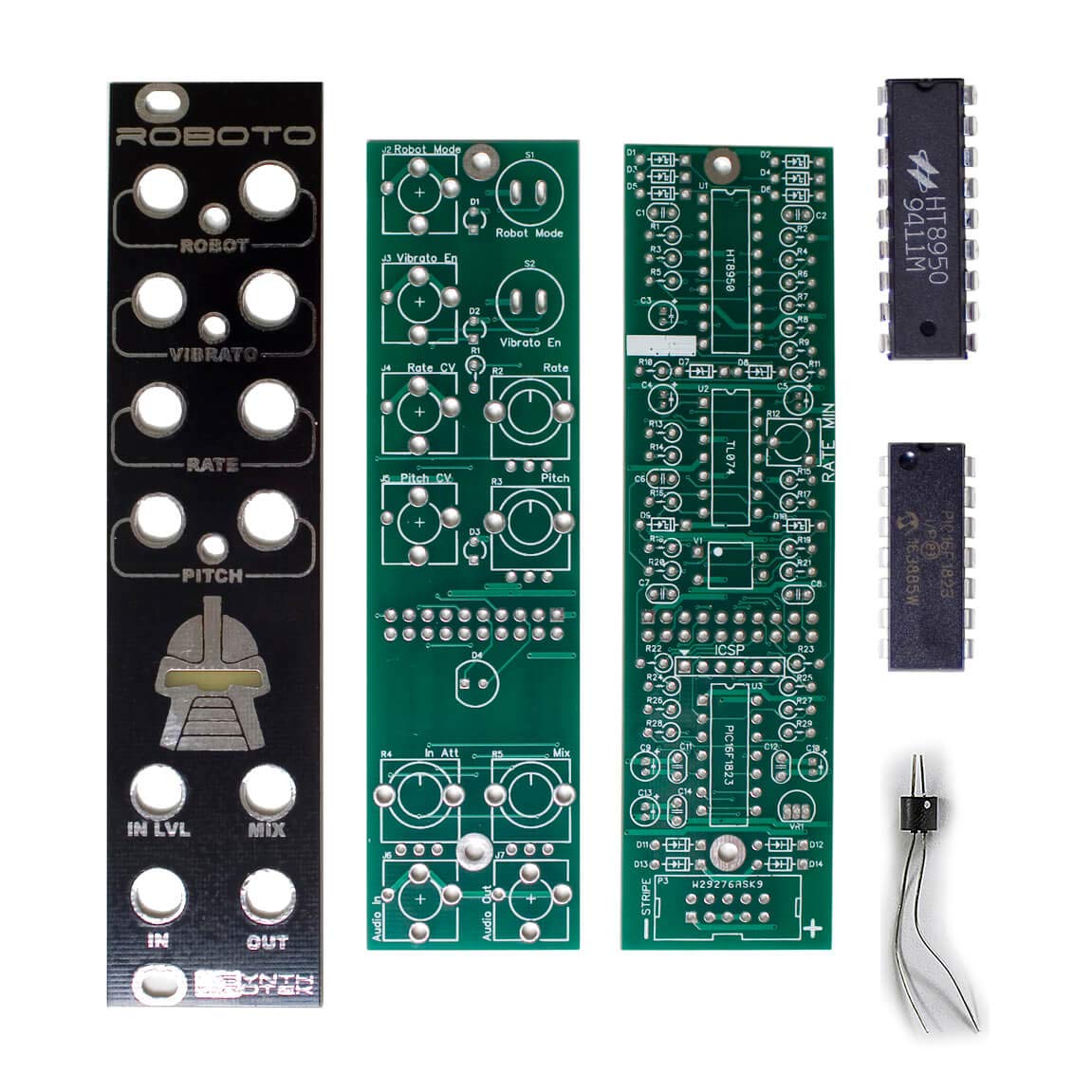 Roboto Eurorack Module PCB Set - Robot Voice Changer for DIY Synth Projects | PCBs, Panel, ICS & Vactrol Included | Perfect for Electronic Music Production & Sound Design