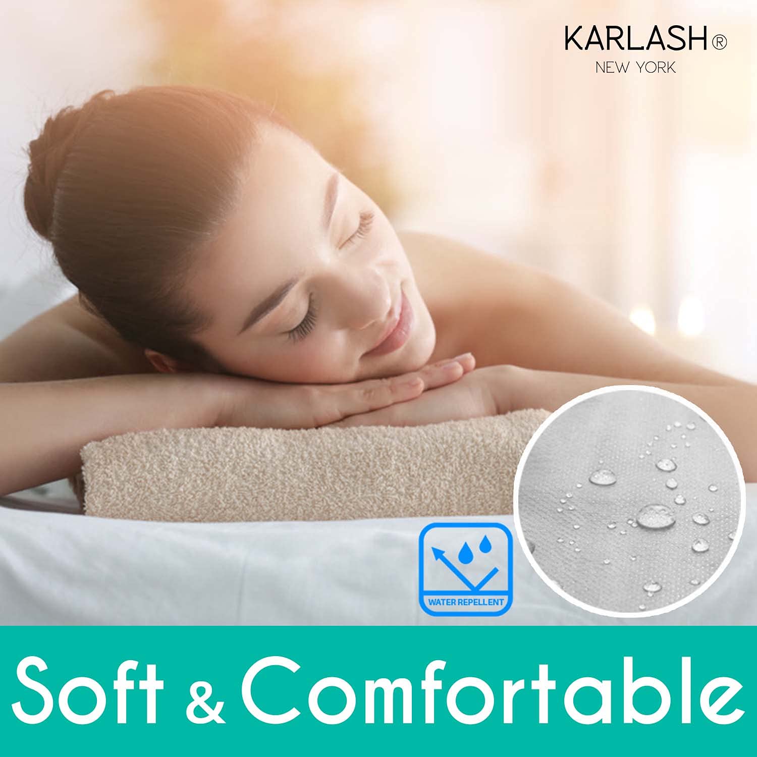 Karlash Disposable Non-Woven Bed Sheet Roll - 30gsm Thick Massage Table Paper (Pack of 8) | Ideal for Spa, Salon, Tattoo Parlor & Medical Clinics