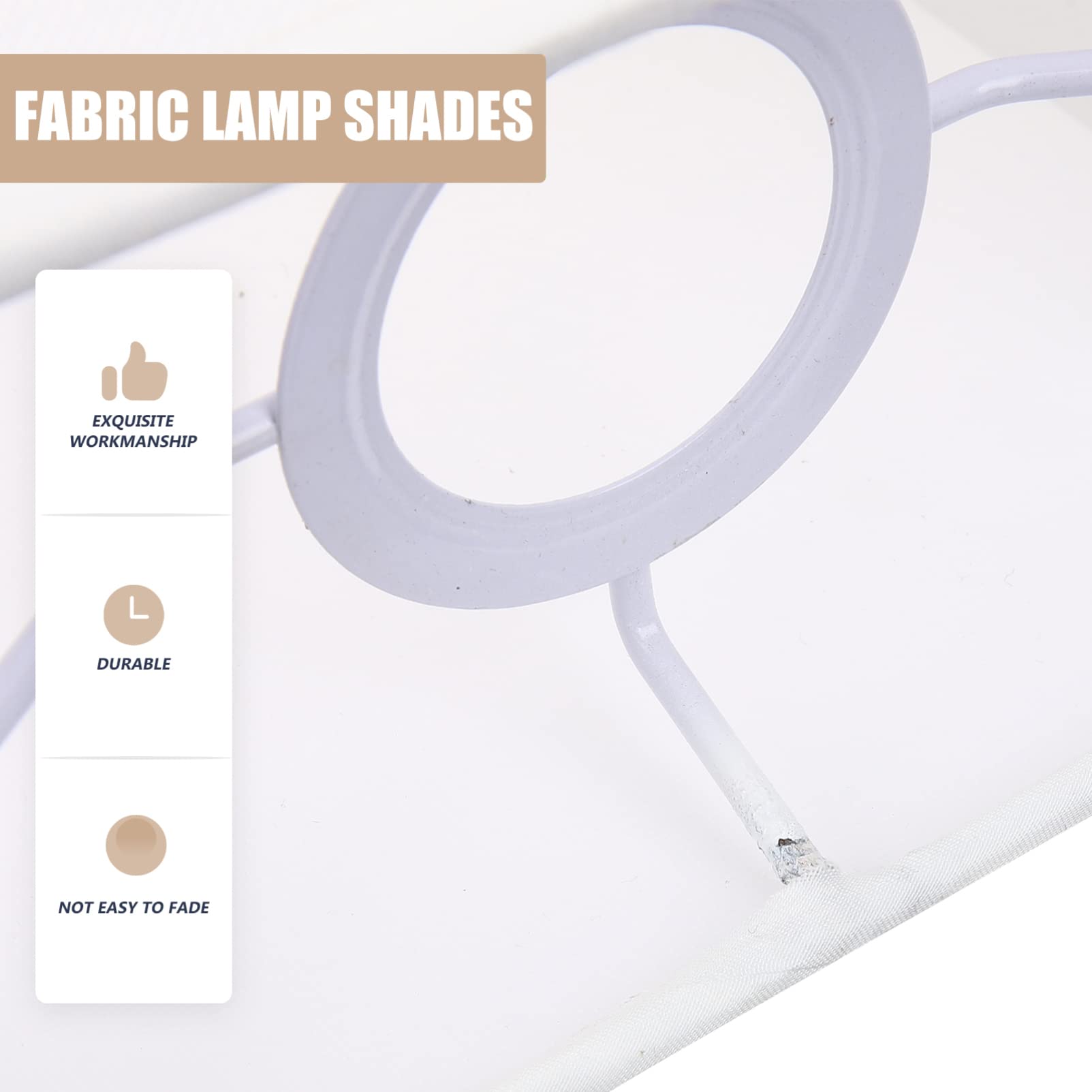 Small Square Fabric Lamp Shade - Handmade Cotton Lampshade for Floor & Table Lamps - Perfect for Living Room, Bedroom, and Office Decor