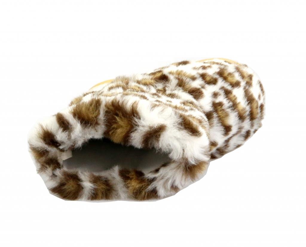 **The Doll Maker Girls' Faux Leopard Fur Boots - Stylish Winter Fashion for Kids, Parties & Outdoor Play**