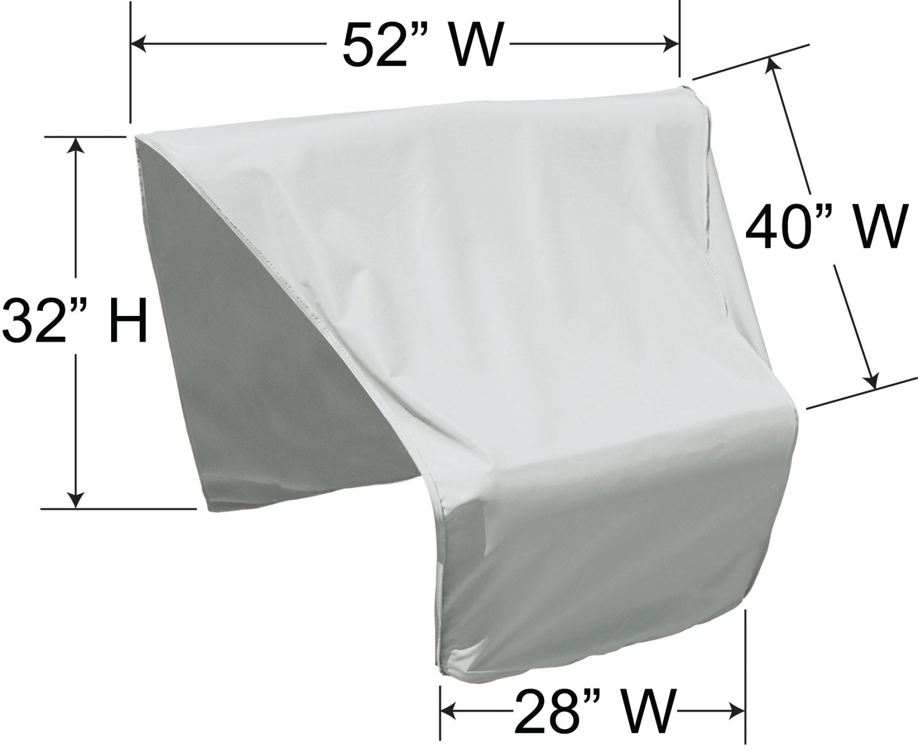 Modular Wedge Left End (Right Facing) Outdoor Furniture Cover - Waterproof & UV Resistant Patio Cushion Protector by Treasure Garden - Perfect for Garden, Poolside & Backyard Furniture