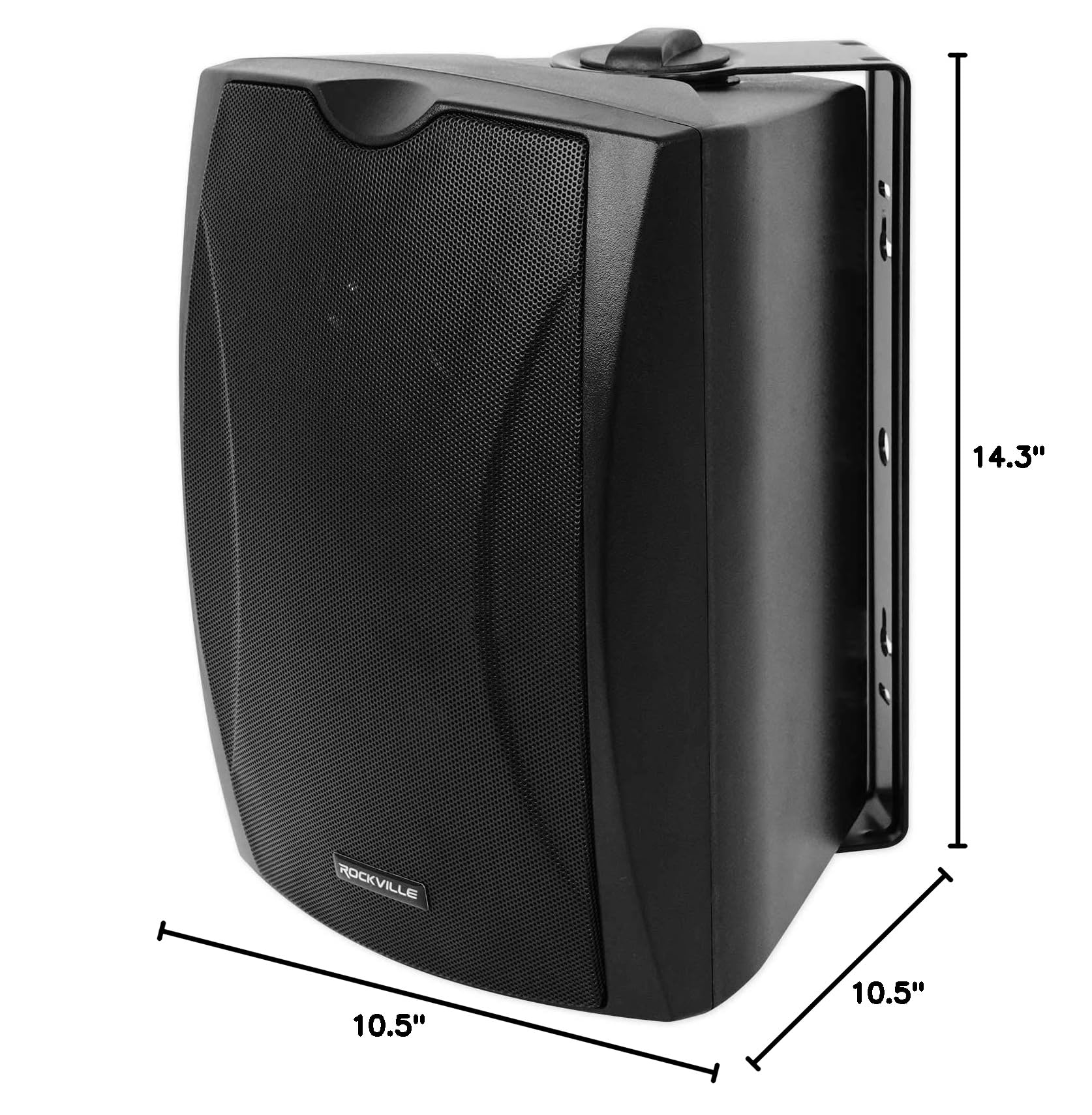 Rockville WET-6B 70V 6.5 Inch IP55 Waterproof Indoor Outdoor Wall Mount Speakers - Perfect for Restaurants, Pools, and Commercial Spaces