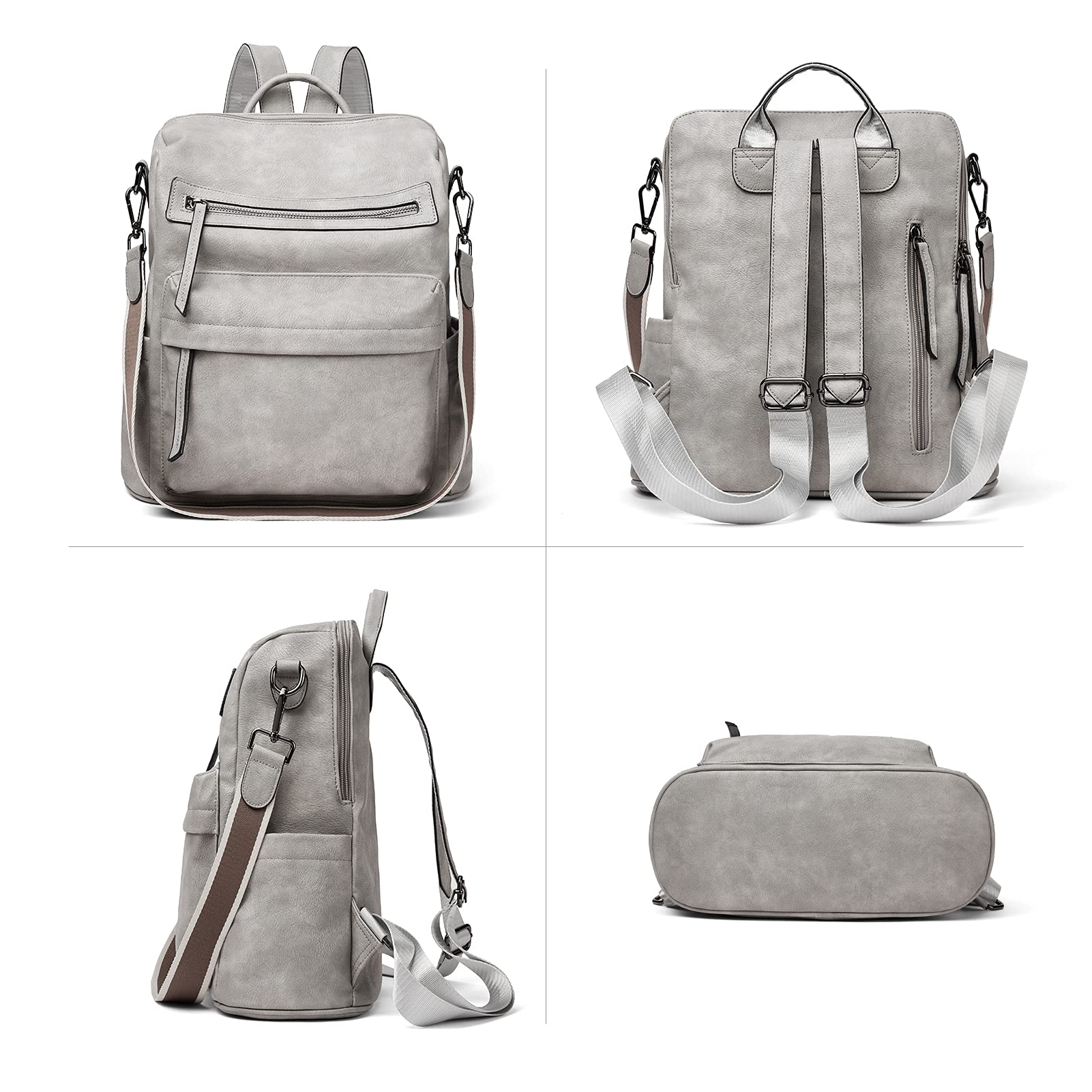 Stylish BROMEN Leather Backpack Purse for Women - Large Fashionable Travel Shoulder Bag | Perfect for Work, College & Weekend Getaways